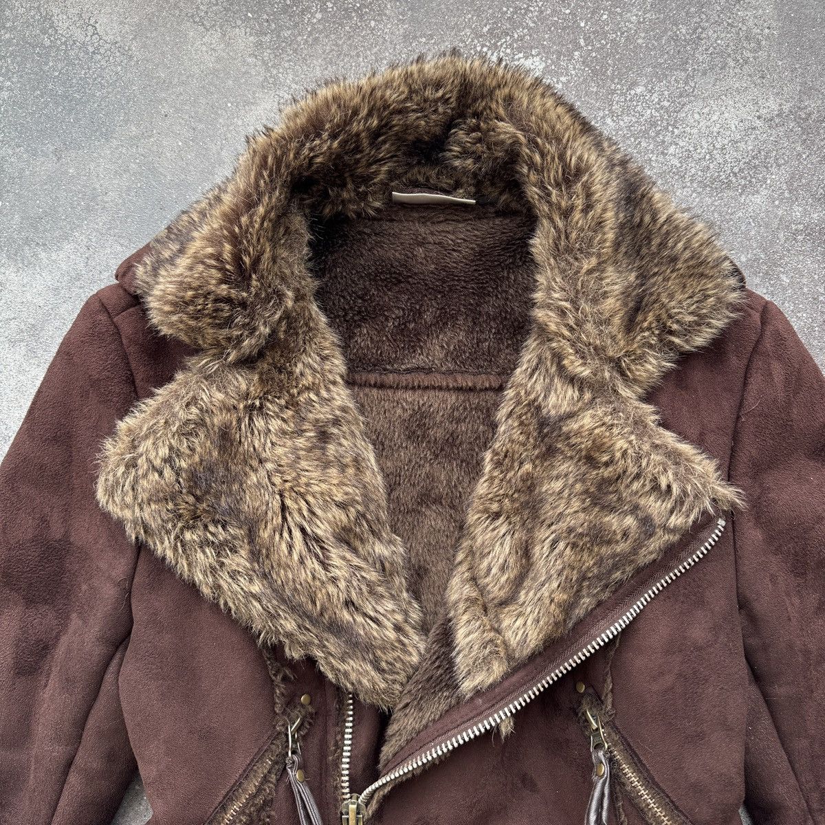 Hysteric Glamour Y2K / Boho Vintage Faux Fur Shearling/Sheepskin Style Jacket Size M / US 6-8 / IT 42-44 - 4 Thumbnail