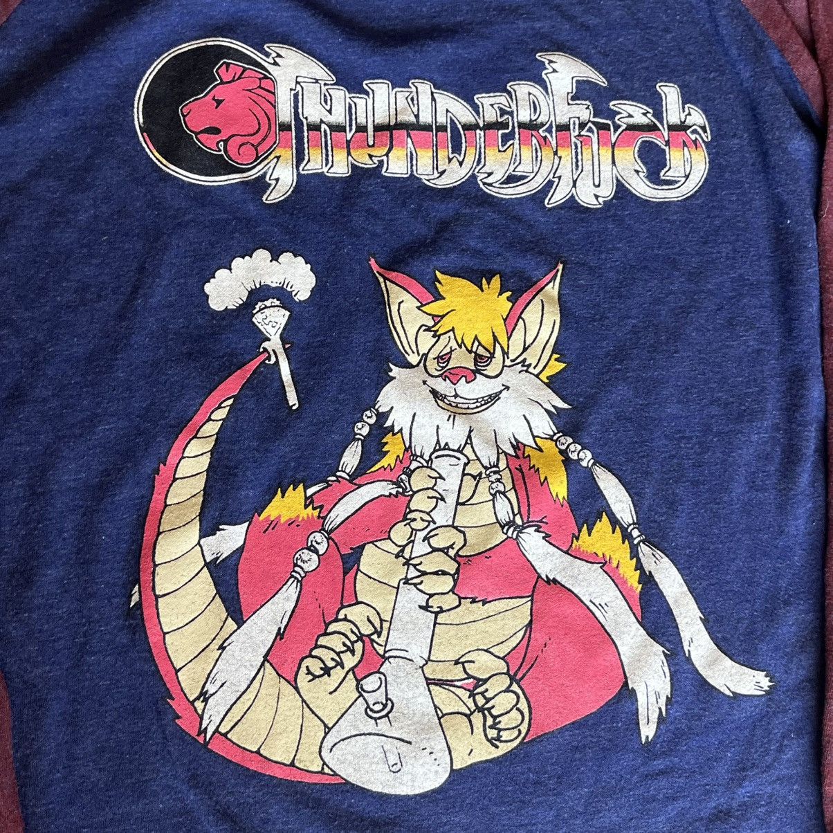 Vintage Vintage 2000s Captain Chronica Cat Bong Raglan Baseball Tee Size US L / EU 52-54 / 3 - 7 Thumbnail