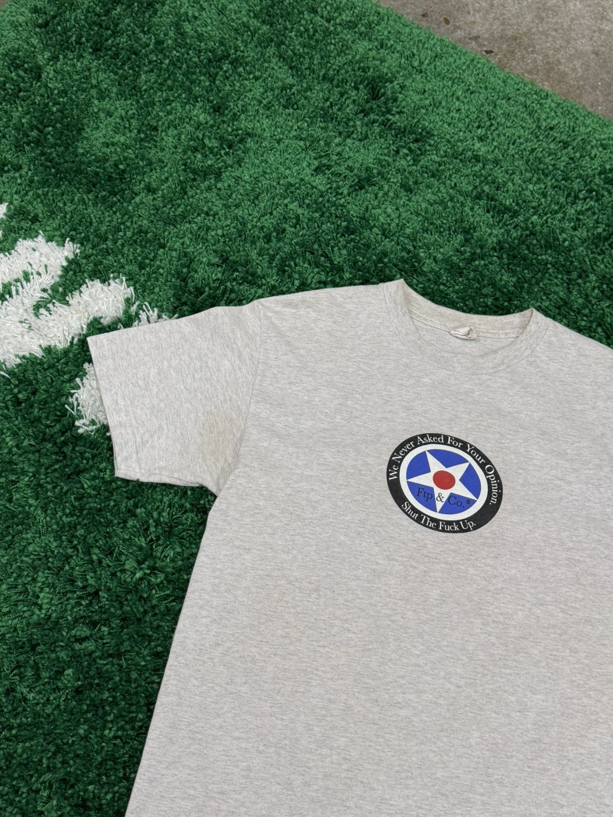 Fuck The Population FTP Never Asked For Your Opinion Grey Logo Star Tee Medium Size US M / EU 48-50 / 2 - 3 Thumbnail
