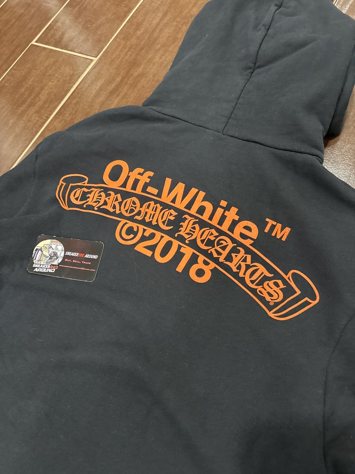 Chrome Hearts × Off-White 1 OF 1 SAMPLE Off-White x Chrome Hearts 2018 Hoodie Black Size US M / EU 48-50 / 2 - 2 Thumbnail