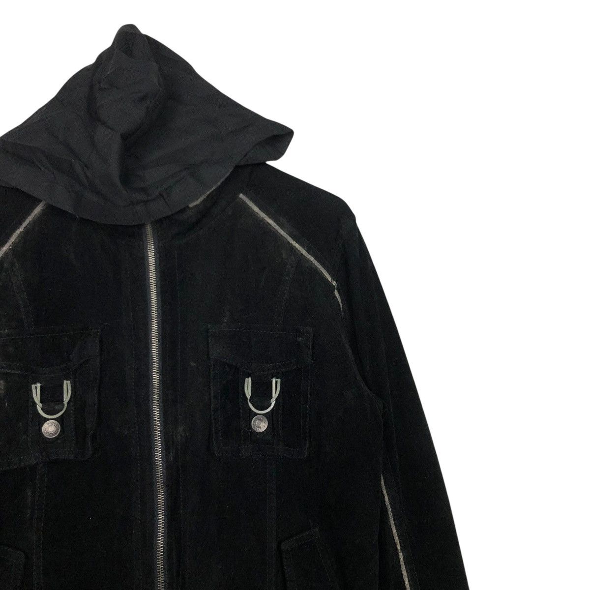 In The Attic 🔥RICH BLACK PUNK DESIGN BIKER JACKET BUTTON IN THE ATTIC Size US M / EU 48-50 / 2 - 8 Thumbnail