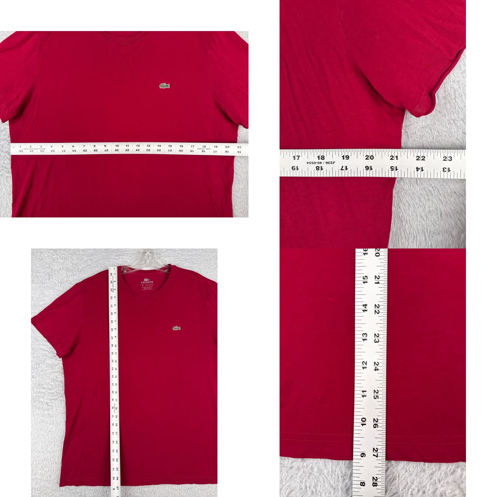 Lacoste Lacoste Shirt Women 6 Red Crew Neck Short Sleeve 100% Pima Cotton READ Size M / US 6-8 / IT 42-44 - 8 Thumbnail