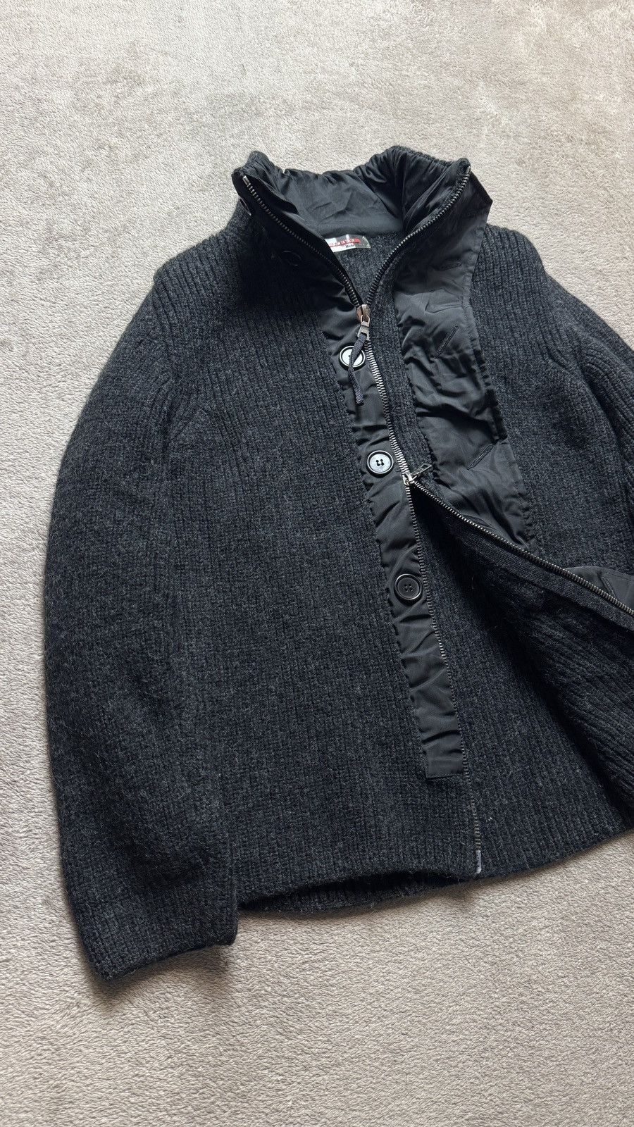 Prada 00s Prada Virgin Wool Nylon Zip Jacket ysl gucci tom ford Size US S / EU 44-46 / 1 - 3 Thumbnail