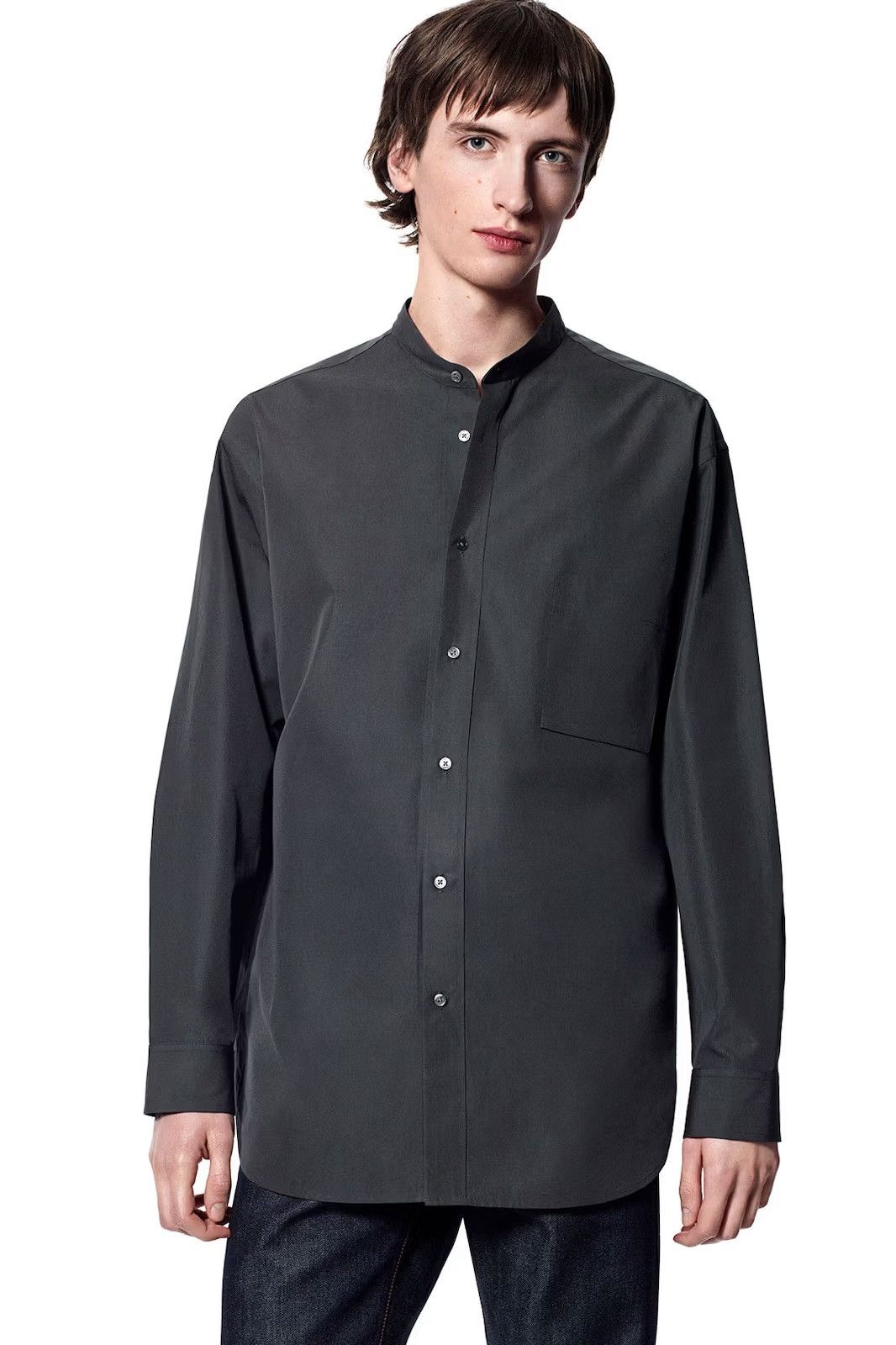 Japanese Brand Jill Sander X Uniqlo Stand Collar Designer Button Shirt Size US M / EU 48-50 / 2 - 1 Thumbnail