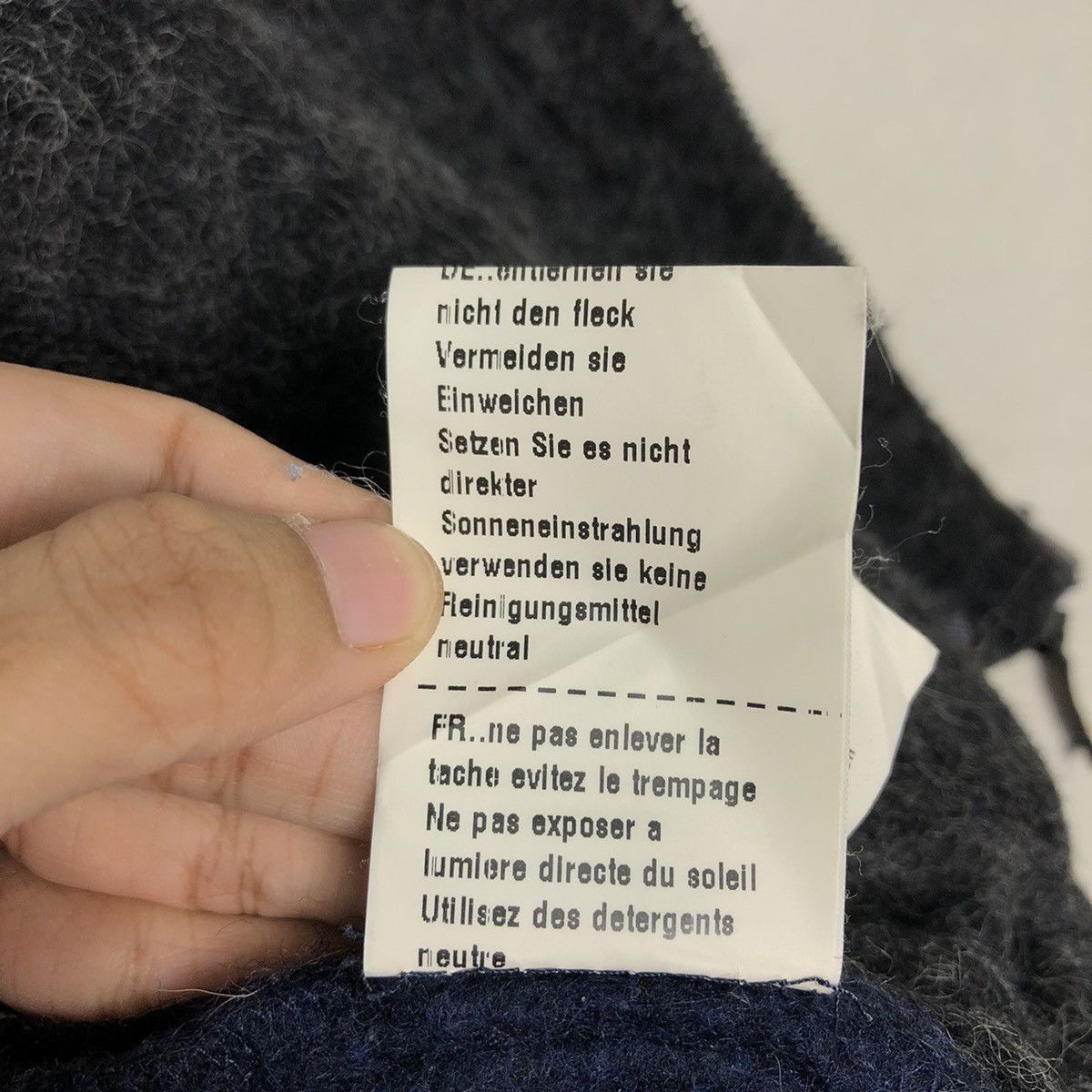 Blue Blue Japan 📌Vintage Wool Jacket Heart Peace & Love Indigo Biker Style Size US M / EU 48-50 / 2 - 23 Thumbnail