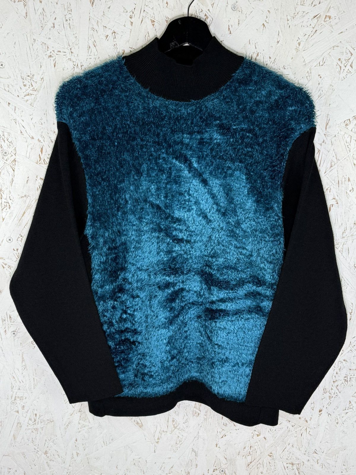 Jean Paul Gaultier Vintage Jean Paul Gaultier Fur Knit Sweater Black Blue 40 Size S / US 4 / IT 40 - 1 Thumbnail