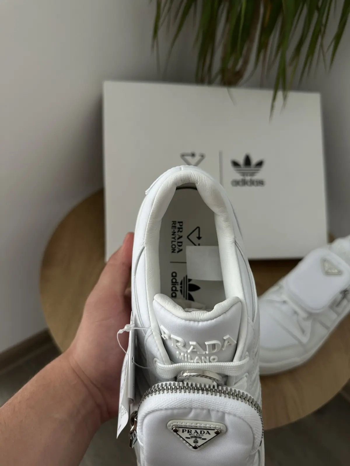 Prada Vintage Prada-Adidas Re-Nylon White Mens Sneakers Size US 9 / EU 42 - 3 Thumbnail