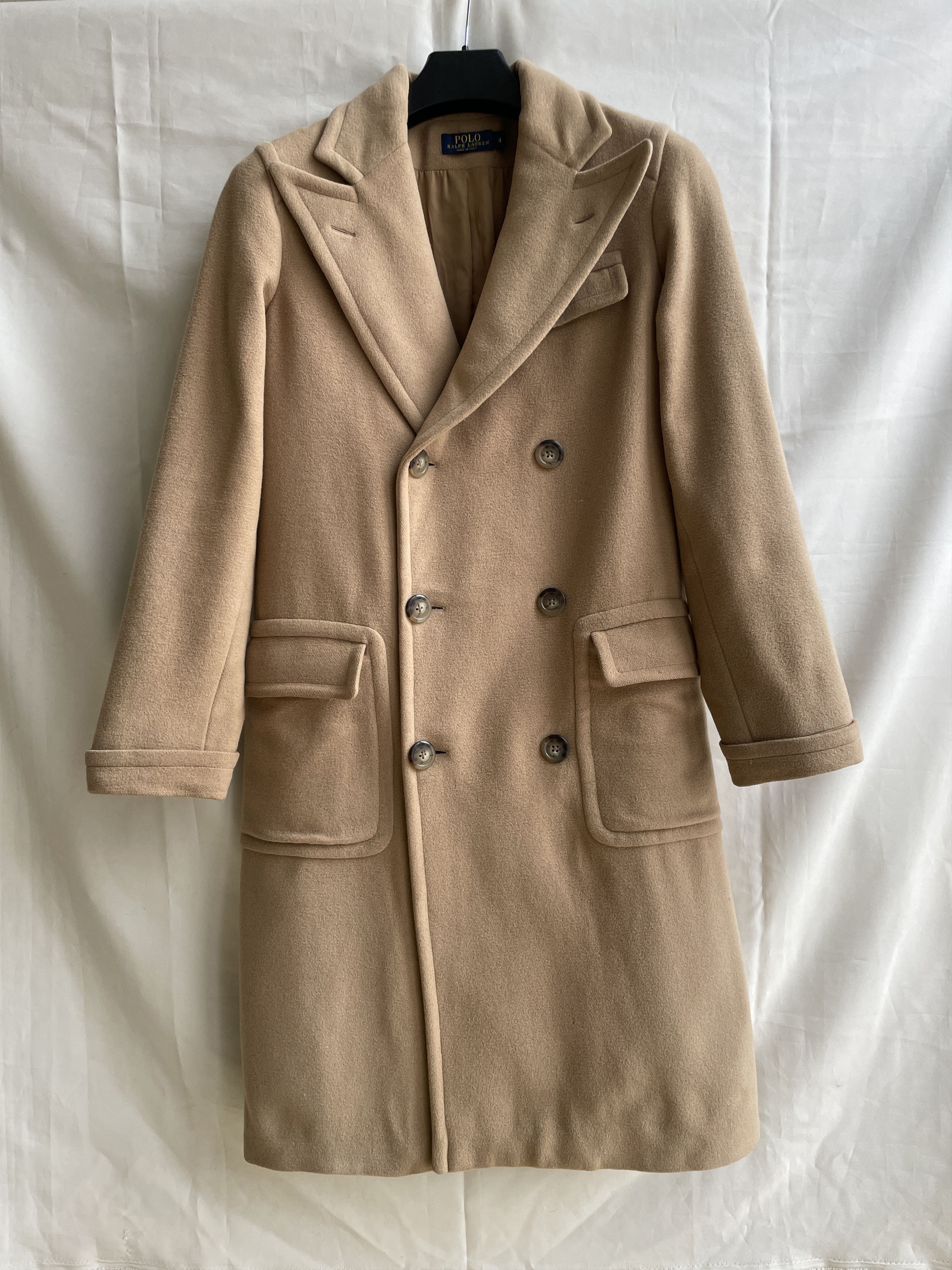 Polo Ralph Lauren Polo Ralph Lauren Womens Camel Hair Double Breasted Overcoat Size S / US 4 / IT 40 - 1 Thumbnail