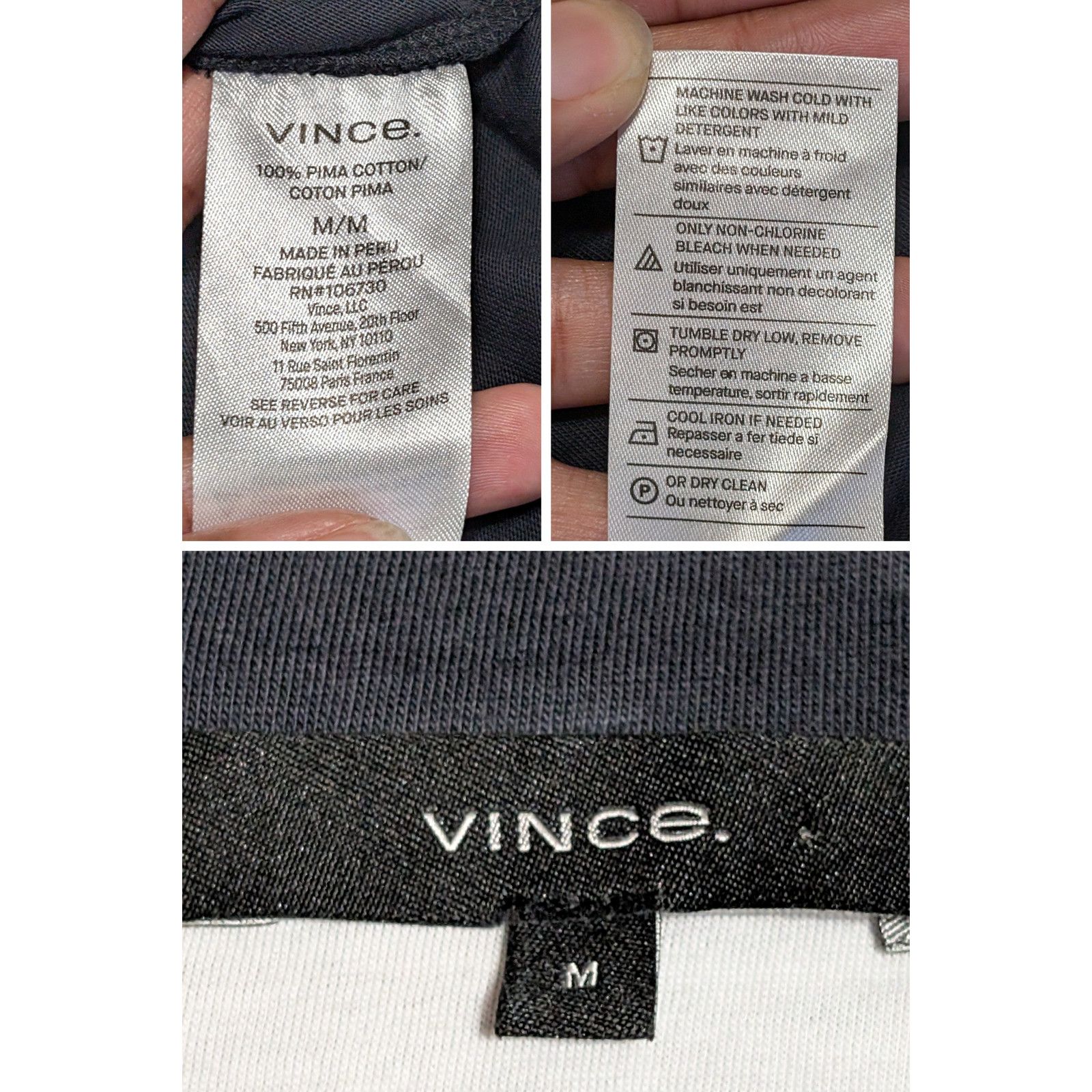 Vince Vince Pima Cotton Quarter Zip Long Sleeves Sweatshirt USED Size US M / EU 48-50 / 2 - 7 Thumbnail