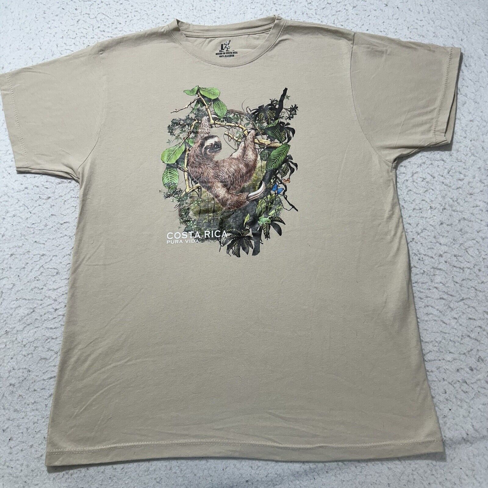 Other Costa Rica Pura Vida Large Sloth Beige Graphic T Shirt Size US L / EU 52-54 / 3 - 1 Thumbnail