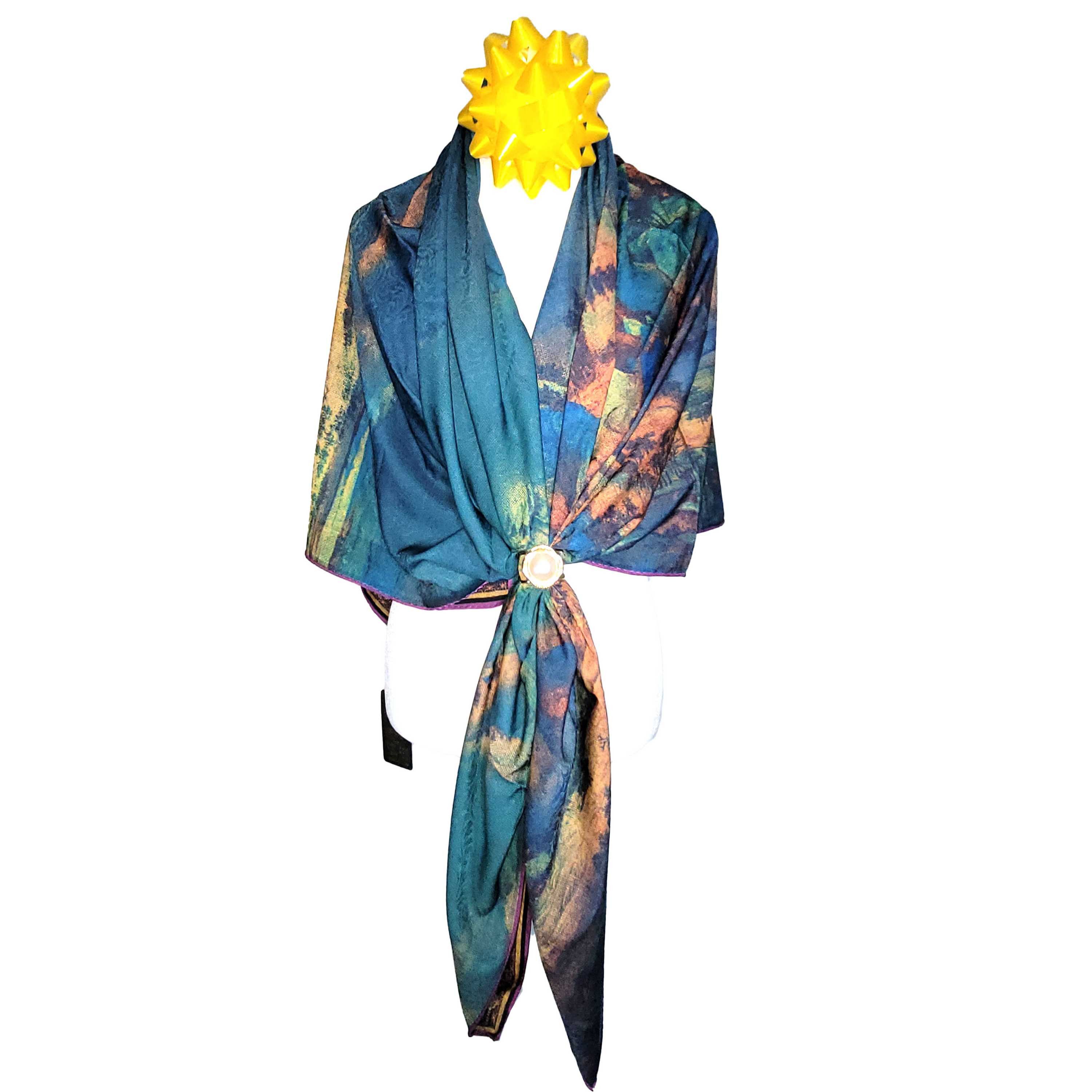 Other NWT Double Sided Silk Scarf 52"x52" Large Square Wrap 3227 Size ONE SIZE - 10 Thumbnail