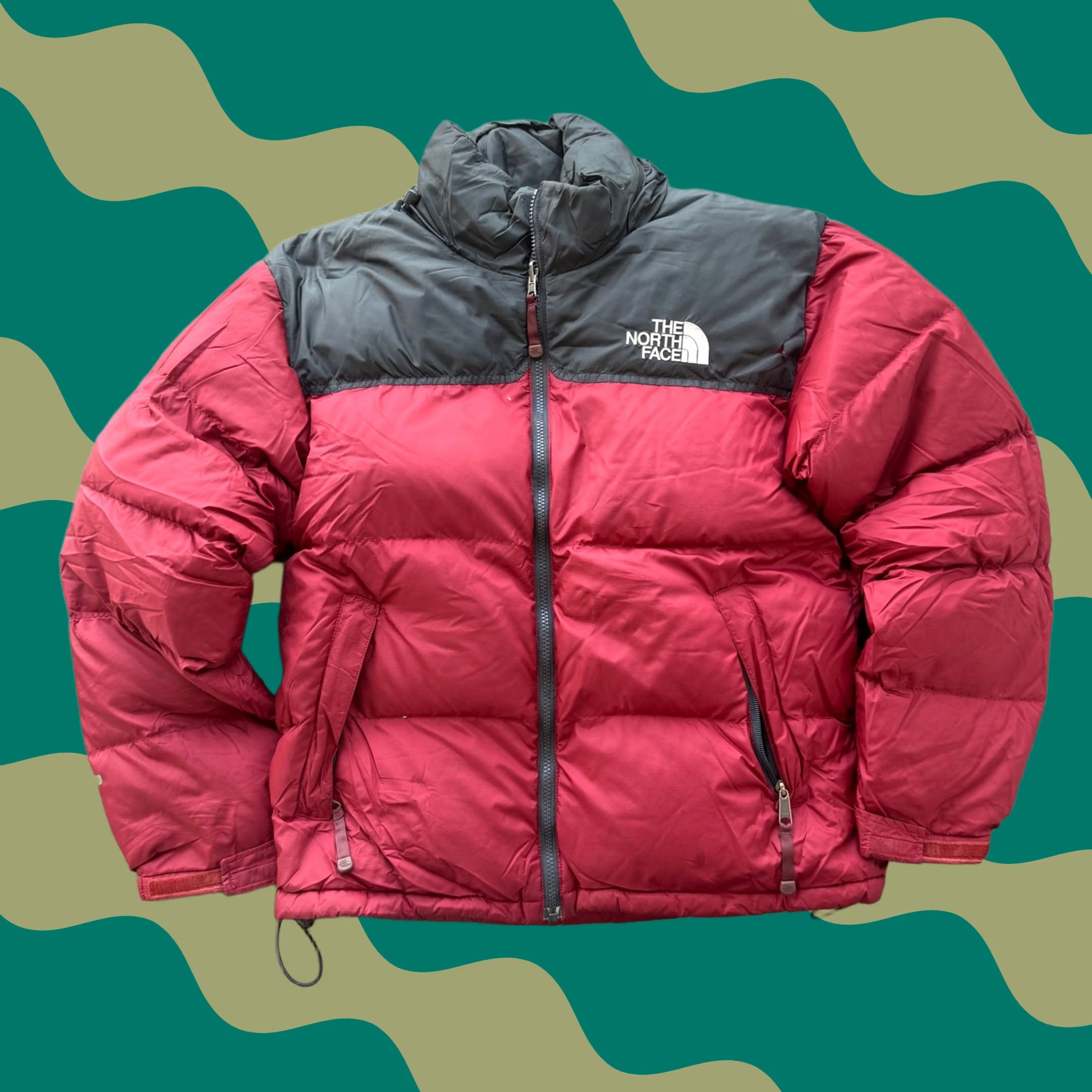 The North Face VINTAGE The North Face Retro Nuptse Red Black Down Fill Men’s Medium Puffer Jacket Size US M / EU 48-50 / 2 - 1 Thumbnail