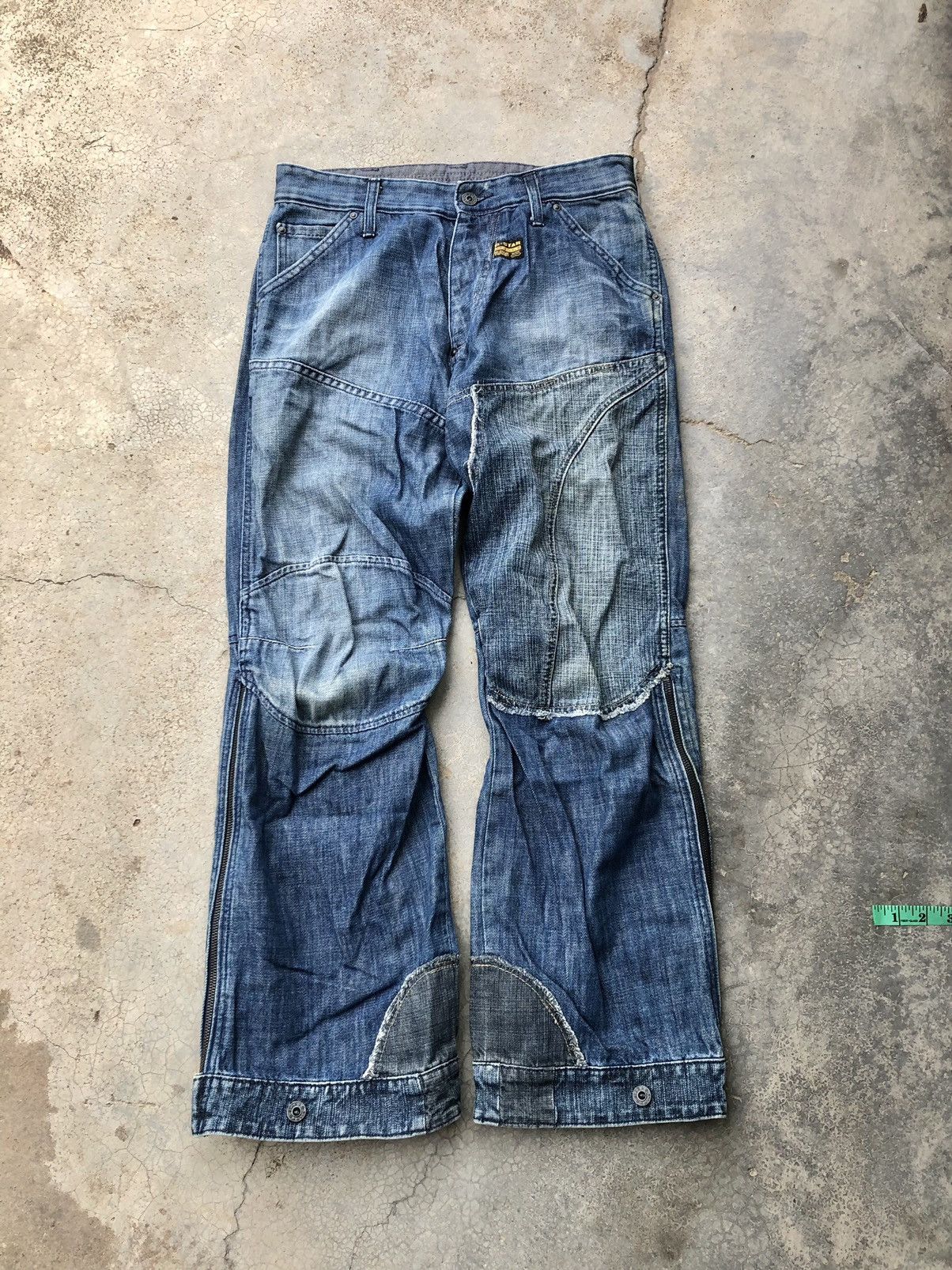 image of Avant Garde x Biker Denim Baggy Gstar Vintage Denim in Blue, Men's (Size 31)