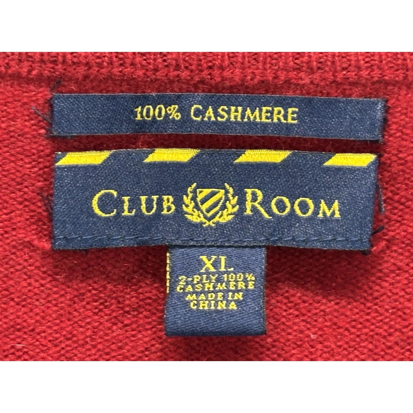 Charter Club Charter Club Sweater Red XL 100% Cashmere V-Neck Pullover Men Office Size US XL / EU 56 / 4 - 4 Thumbnail