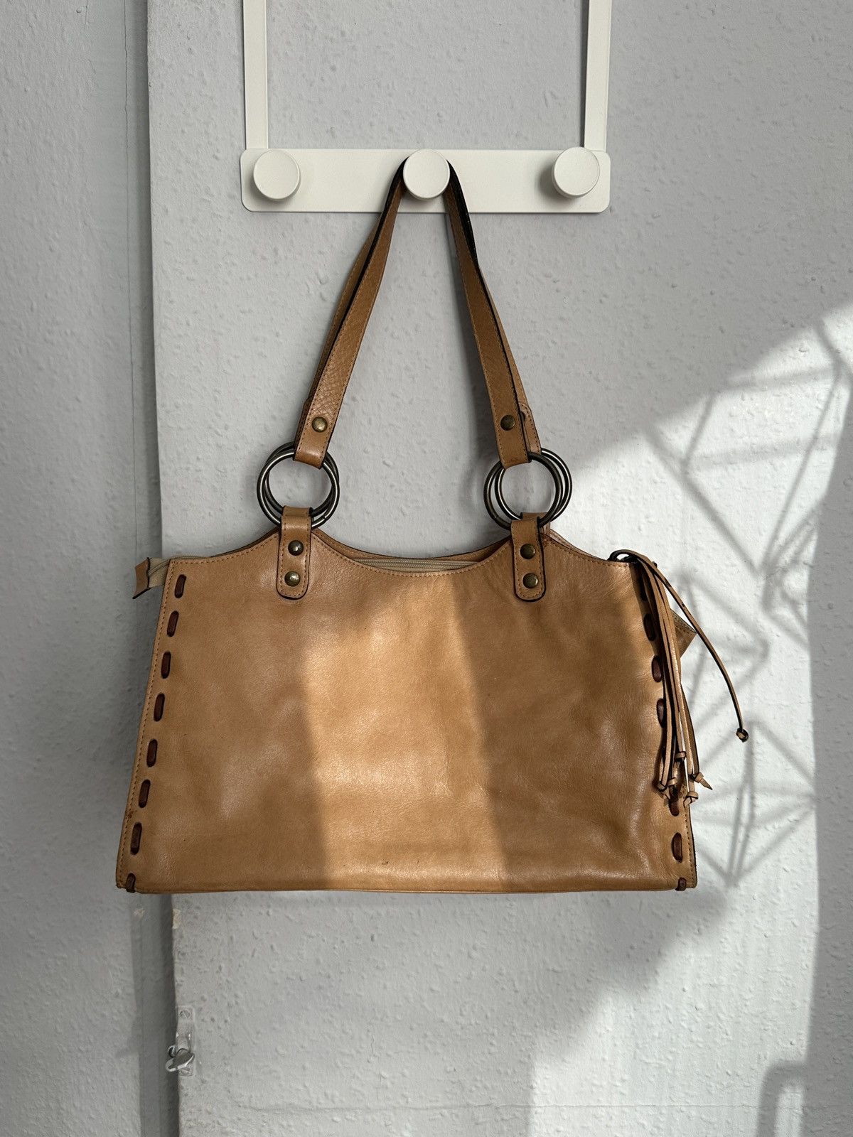 Leather Vintage Distressed Leather Bag Cowgirl Western Rodeo Style Size ONE SIZE - 4 Thumbnail