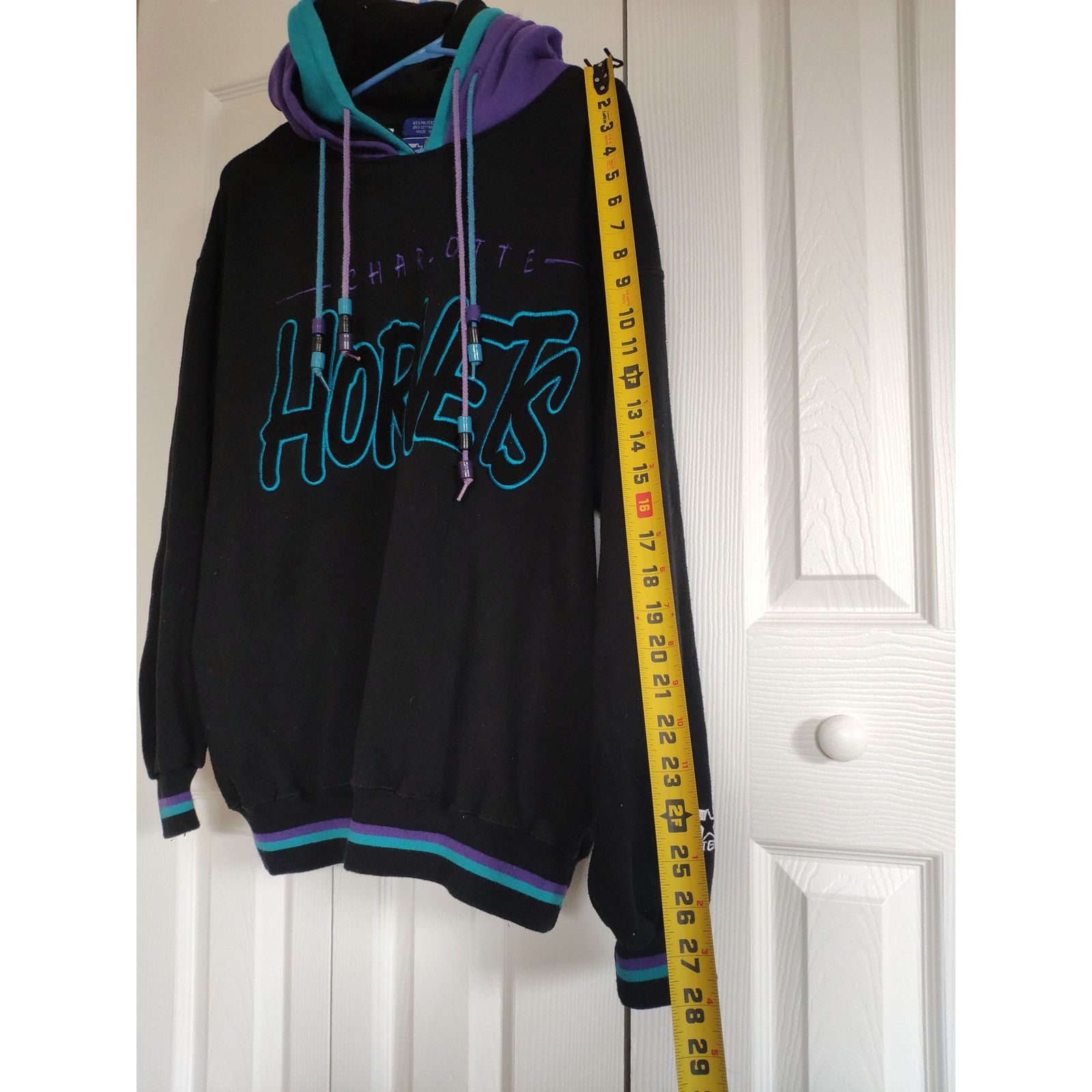Starter 90s Starter Charlotte Hornets Double Hood Pullover LARGE Size US L / EU 52-54 / 3 - 8 Thumbnail