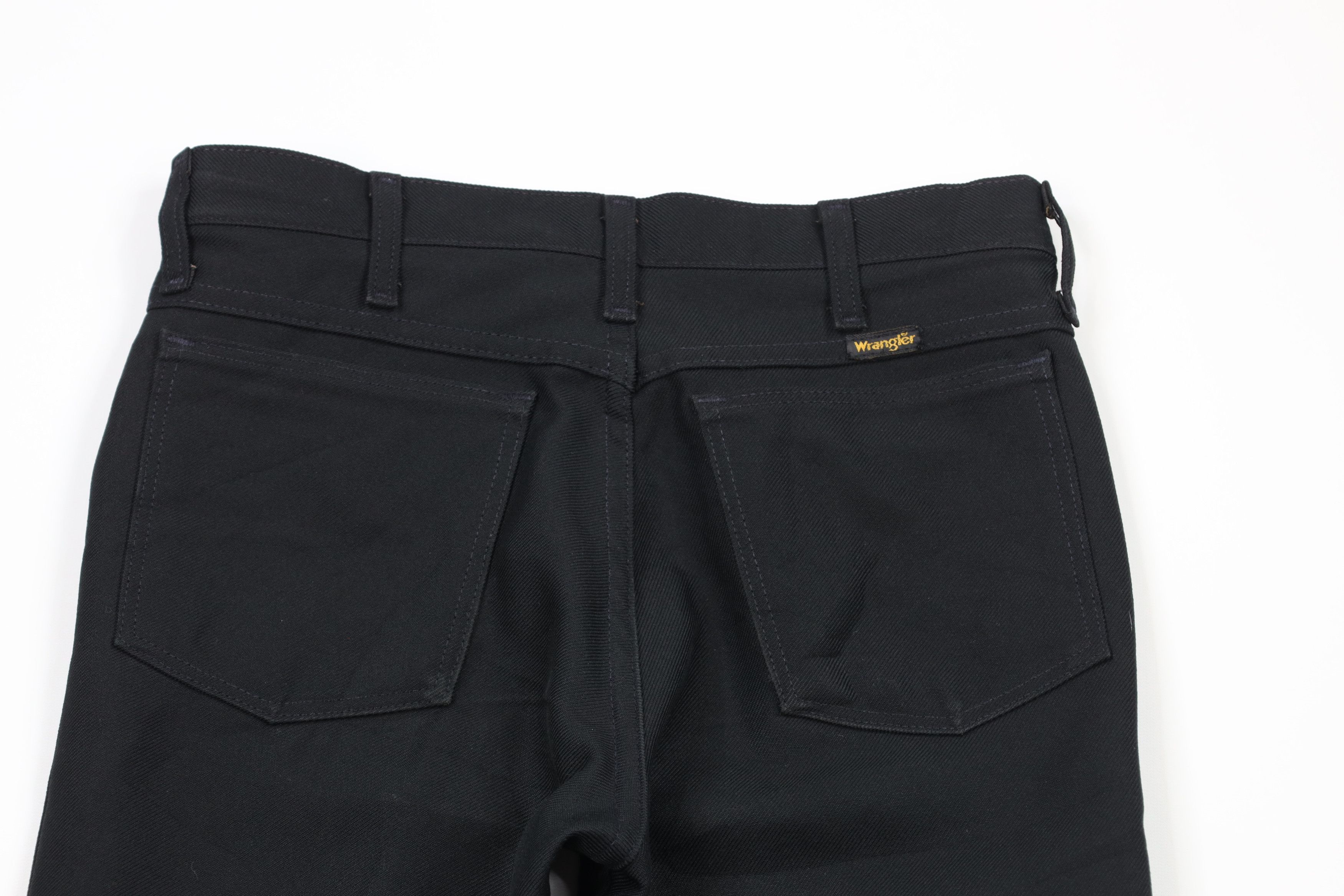 Vintage × Wrangler Vintage 70s Wrangler Flared Wide Leg Knit Pants Black USA Size US 30 / EU 46 - 8 Thumbnail