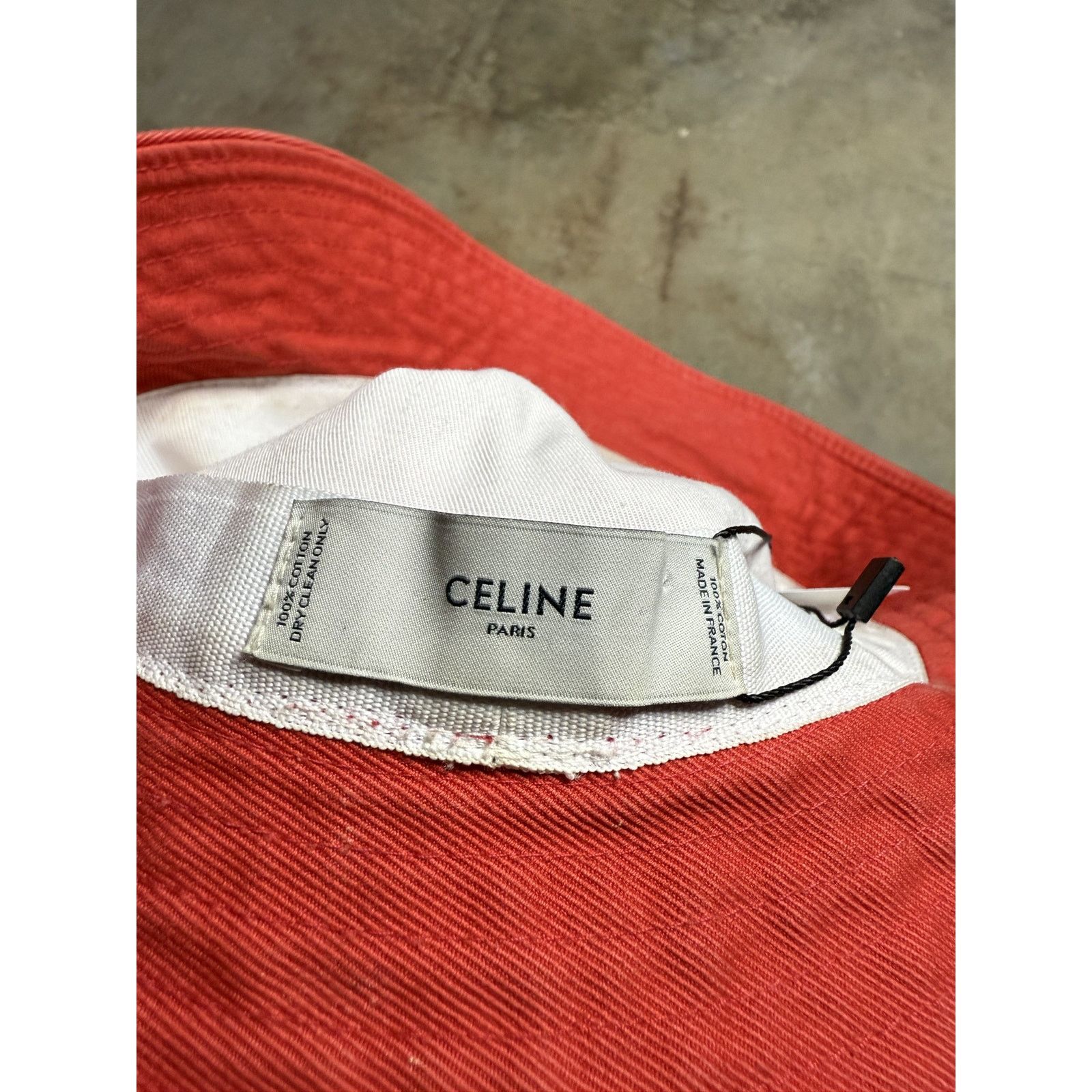 Celine Celine Bucket Hat Red White Used OSFM Size ONE SIZE - 2 Thumbnail