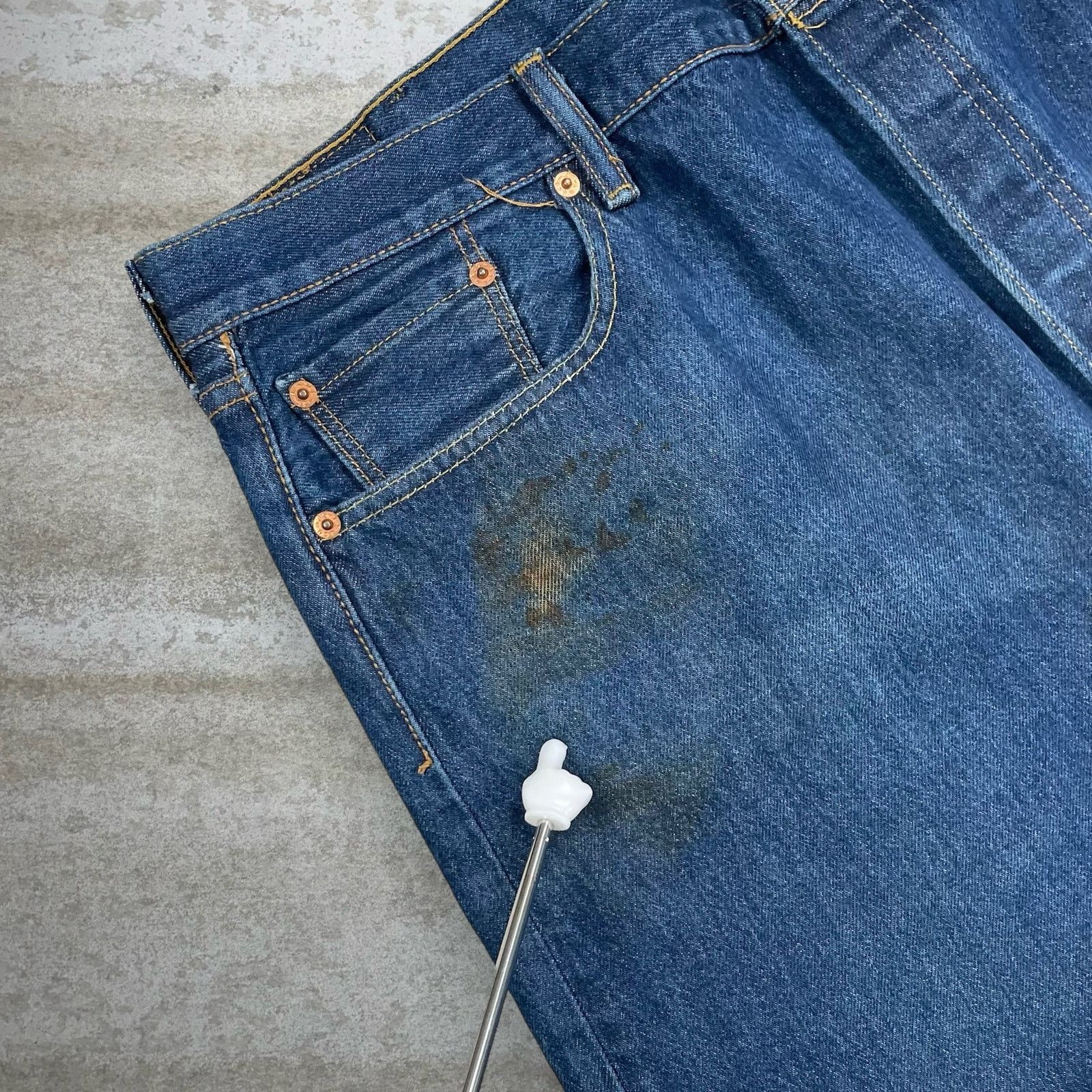 Levi's Vintage Y2K Levis 501 Jeans 42x30 Regular Straight Dark Wash Size US 42 / EU 58 - 6 Thumbnail