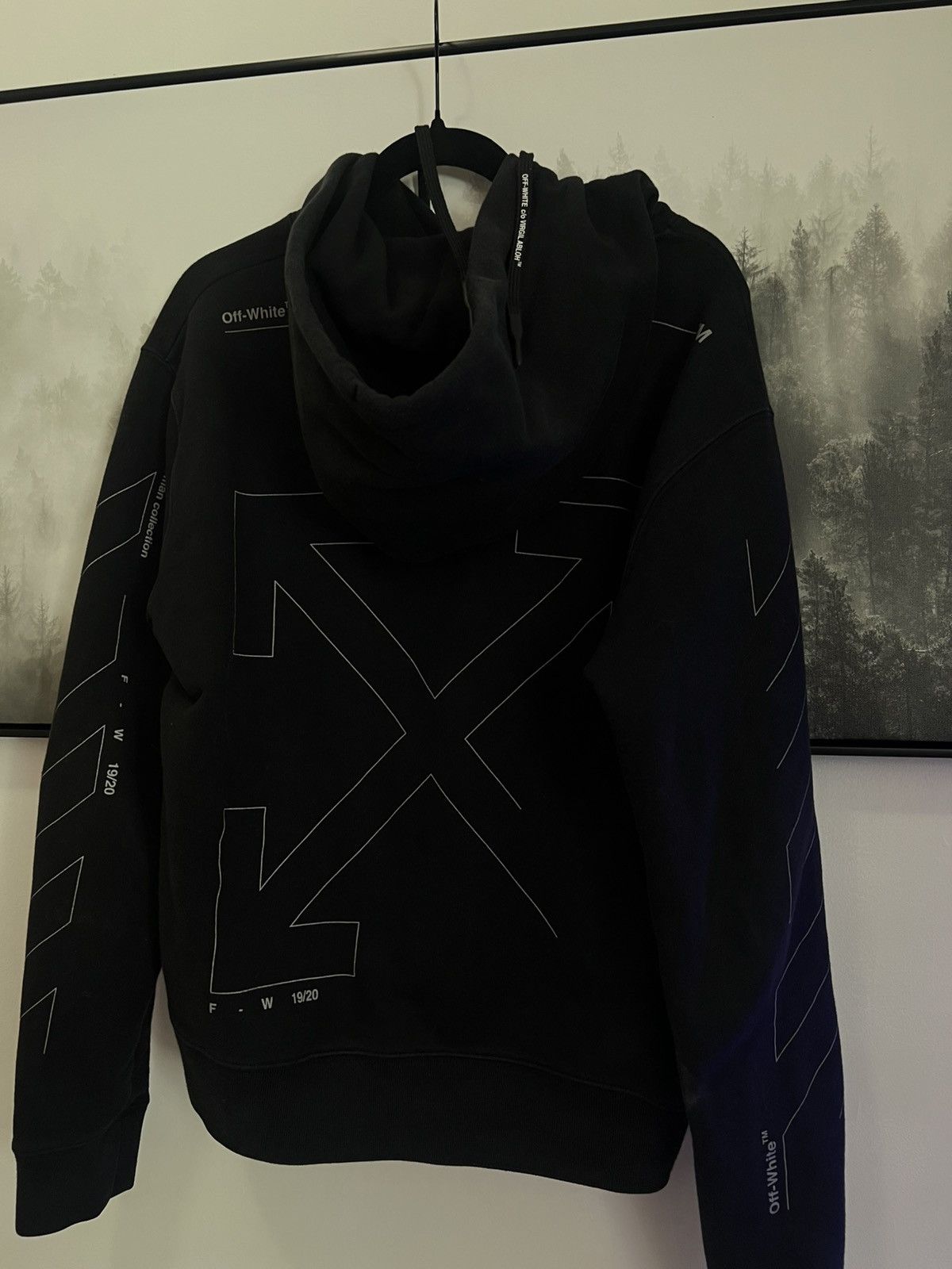 Off-White Off White Unfinished Diag Hoodie FW19 Size US M / EU 48-50 / 2 - 3 Thumbnail