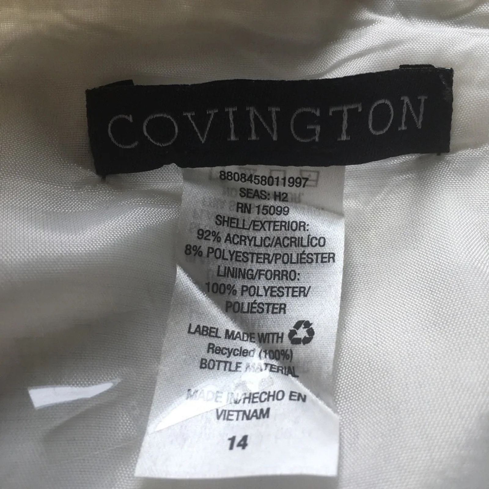 Covington Covington cream colored mini skirt, size 14 Size 36" / US 14 / IT 50 - 3 Thumbnail