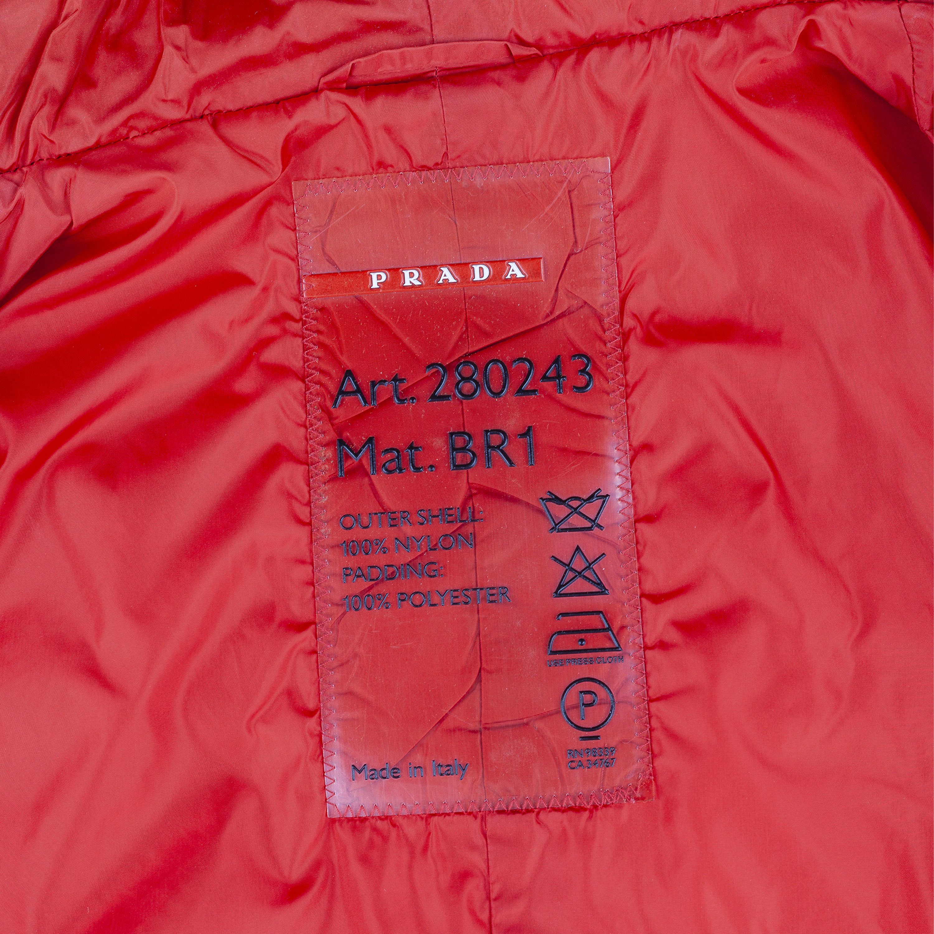 Prada Prada Vintage Red Puffer Jacket (L) Size L / US 10 / IT 46 - 5 Thumbnail