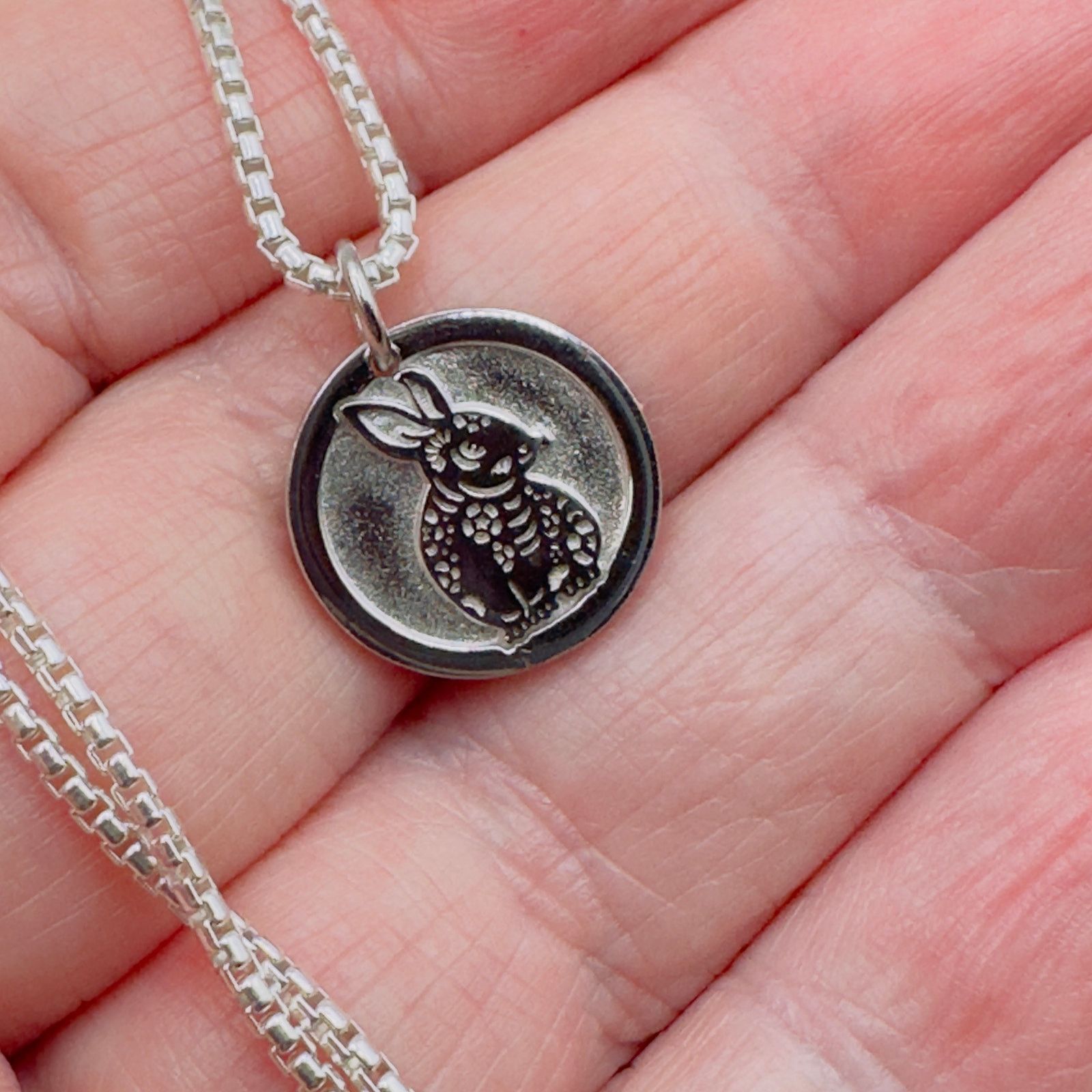 The Unbranded Brand Chinese Zodiac Year of The Rabbit Necklace Sterling Silver Size ONE SIZE - 6 Thumbnail