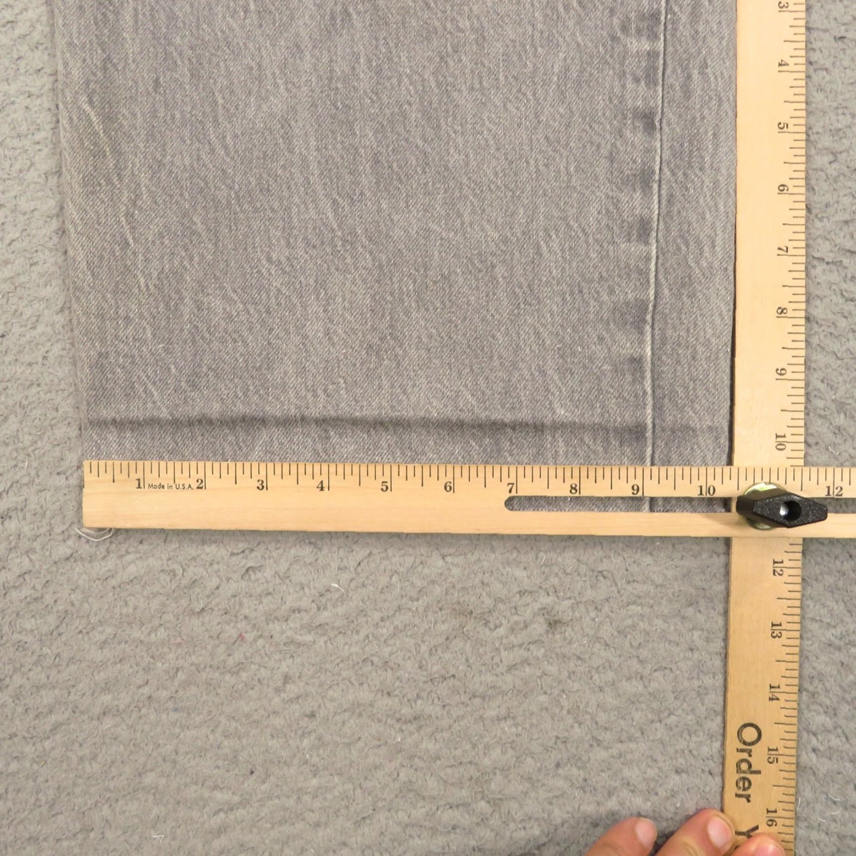 Enyce VINTAGE ENYCE Baggy Jeans Men 90s 40" 10" Leg Opening Wide-Leg 5-Pocket Denim Cotton Gray Regular Size: 40 Mens Size US 40 / EU 56 - 3 Thumbnail