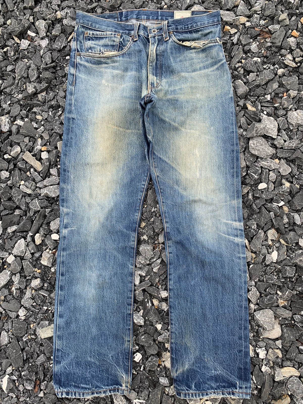 Japanese Brand VINTAGE FIRST STANDARD CO RUSTY FADED DISTRESSED DENIM Size US 33 - 1 Thumbnail
