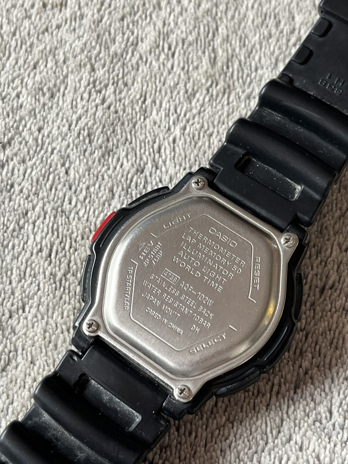 Casio × Vintage Vin Y2K Casio Analog Digital Thermometer Watch 4738 aqf-102w Size 32 - 6 Thumbnail
