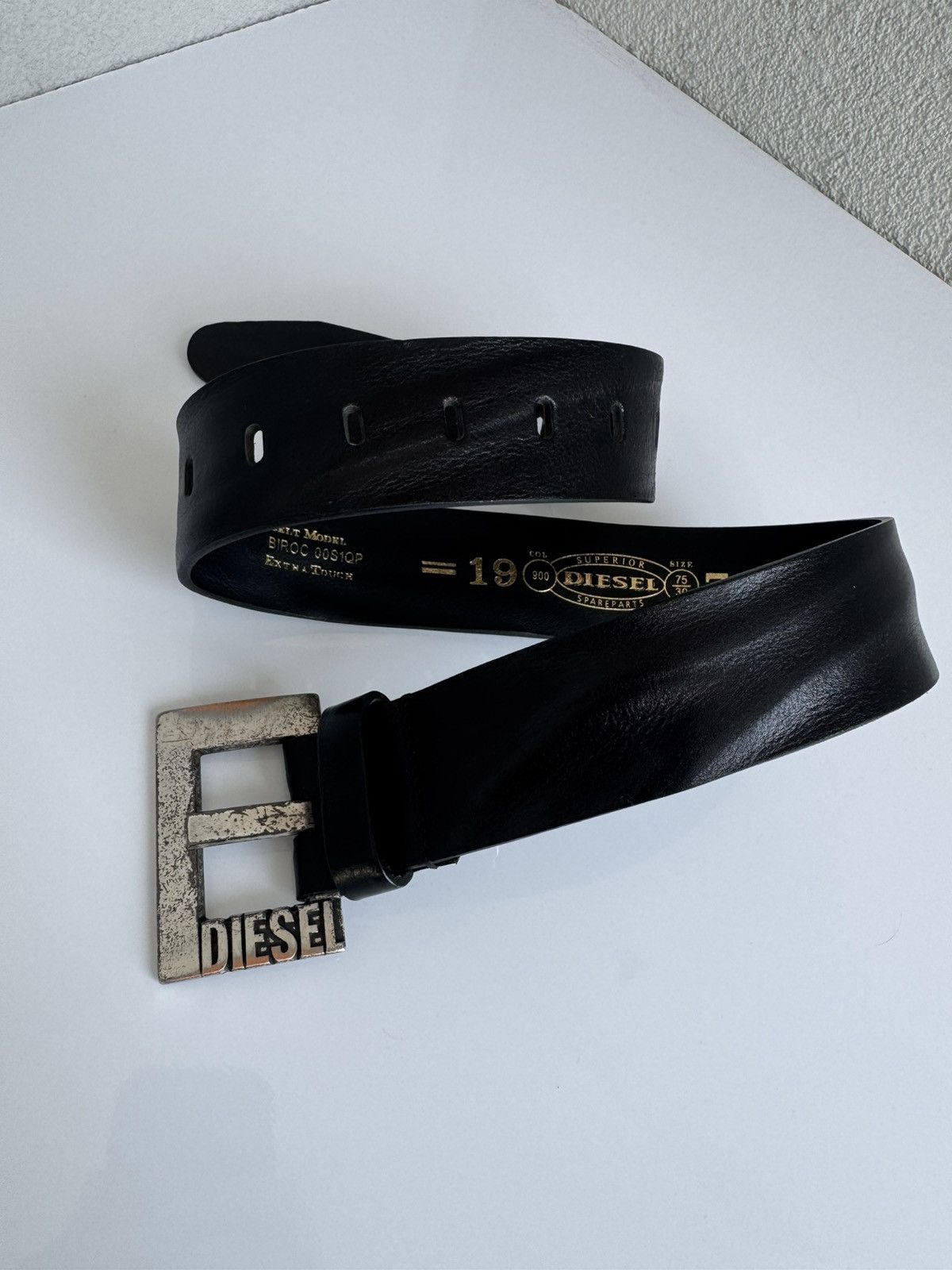 Diesel Diesel Belt Leather Black Women’s Size ONE SIZE - 2 Thumbnail