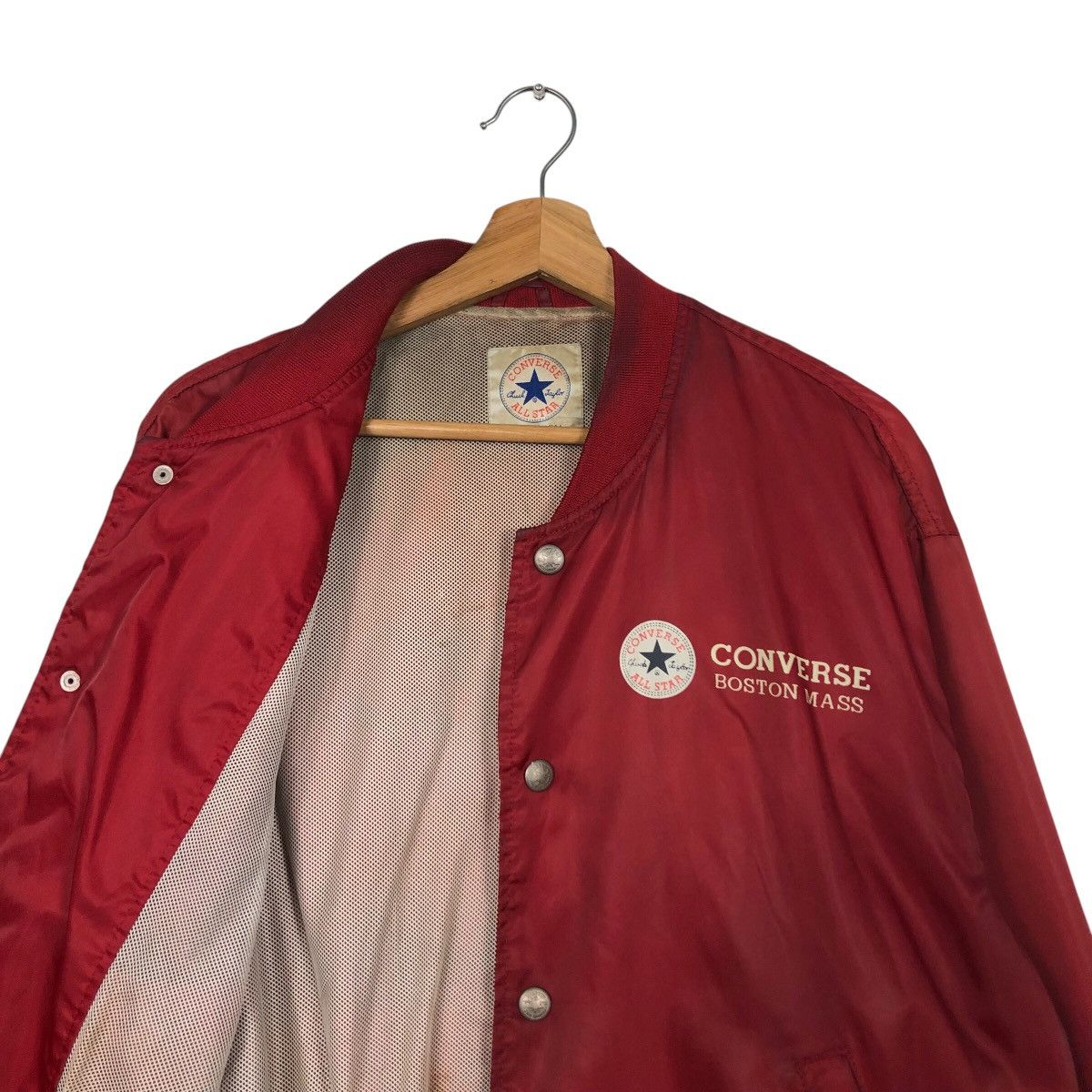 Japanese Brand 📌Vintage Bomber Jacket Converse All Star Boston Mass Usa Size US M / EU 48-50 / 2 - 13 Thumbnail