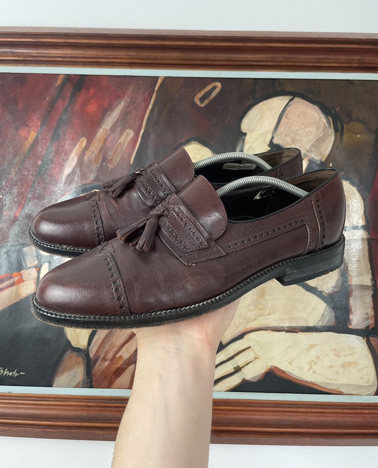 Leather Vintage Lloyd Luxury Brown Leather Loafers Casual Shoes Rare Size US 8.5 / EU 41-42 - 3 Thumbnail