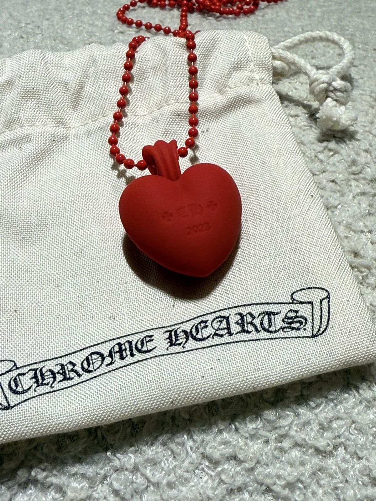 Chrome Hearts Chrome Hearts Silichrome hearts red pendant Size ONE SIZE - 2 Thumbnail