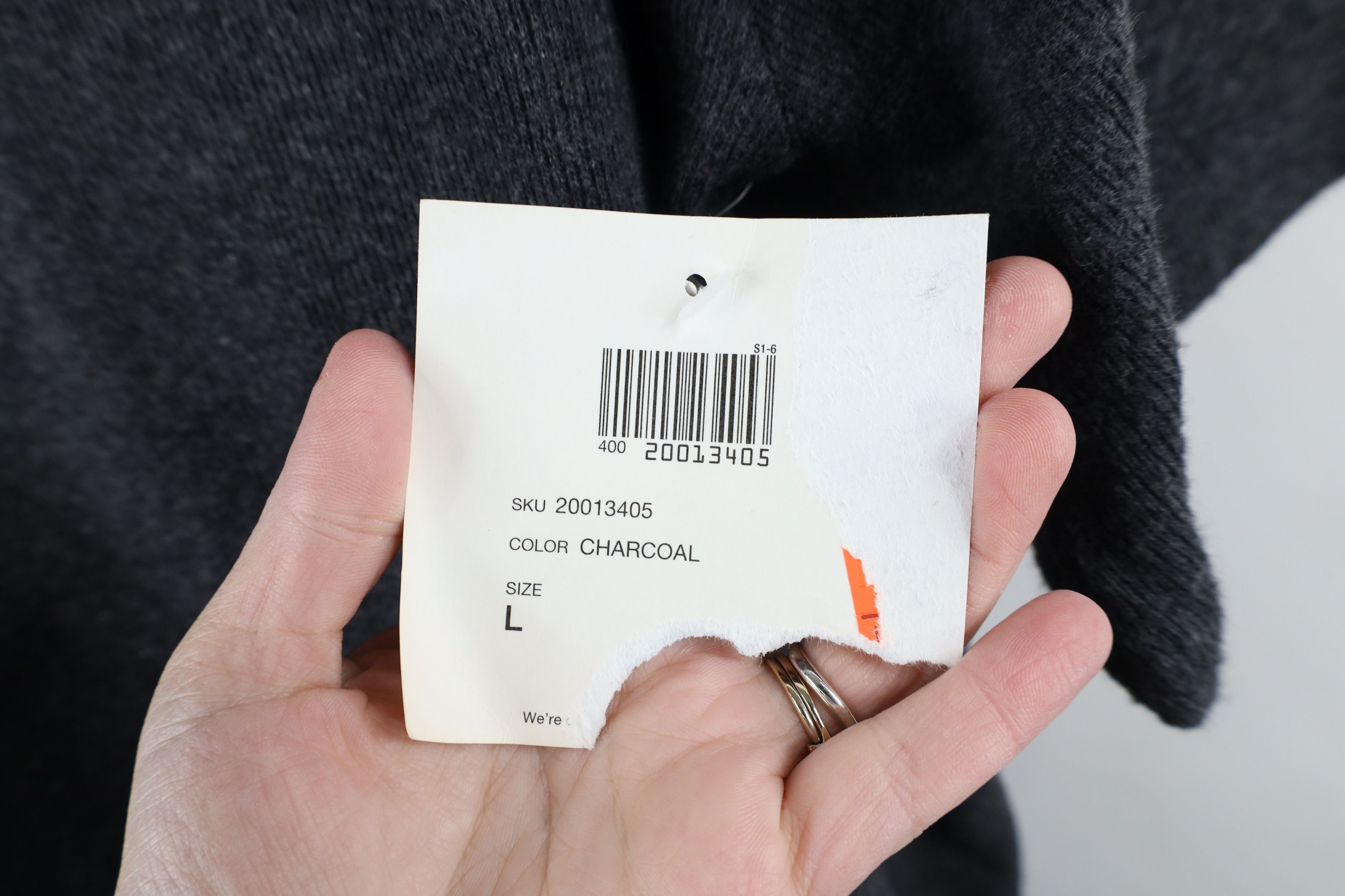 Vintage Deadstock Vintage 90s Streetwear Ribbed Knit T-Shirt Gray Size US L / EU 52-54 / 3 - 5 Thumbnail