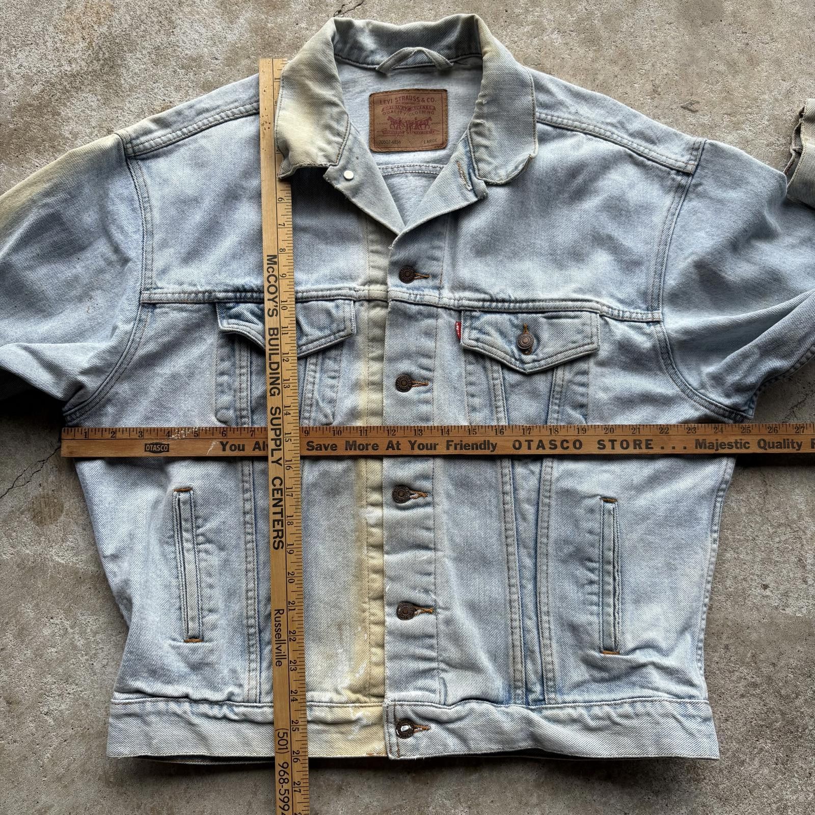 Levi's × Vintage Vintage 80s 90s Levi’s Light Wash Distressed Denim Jacket Size US L / EU 52-54 / 3 - 4 Thumbnail