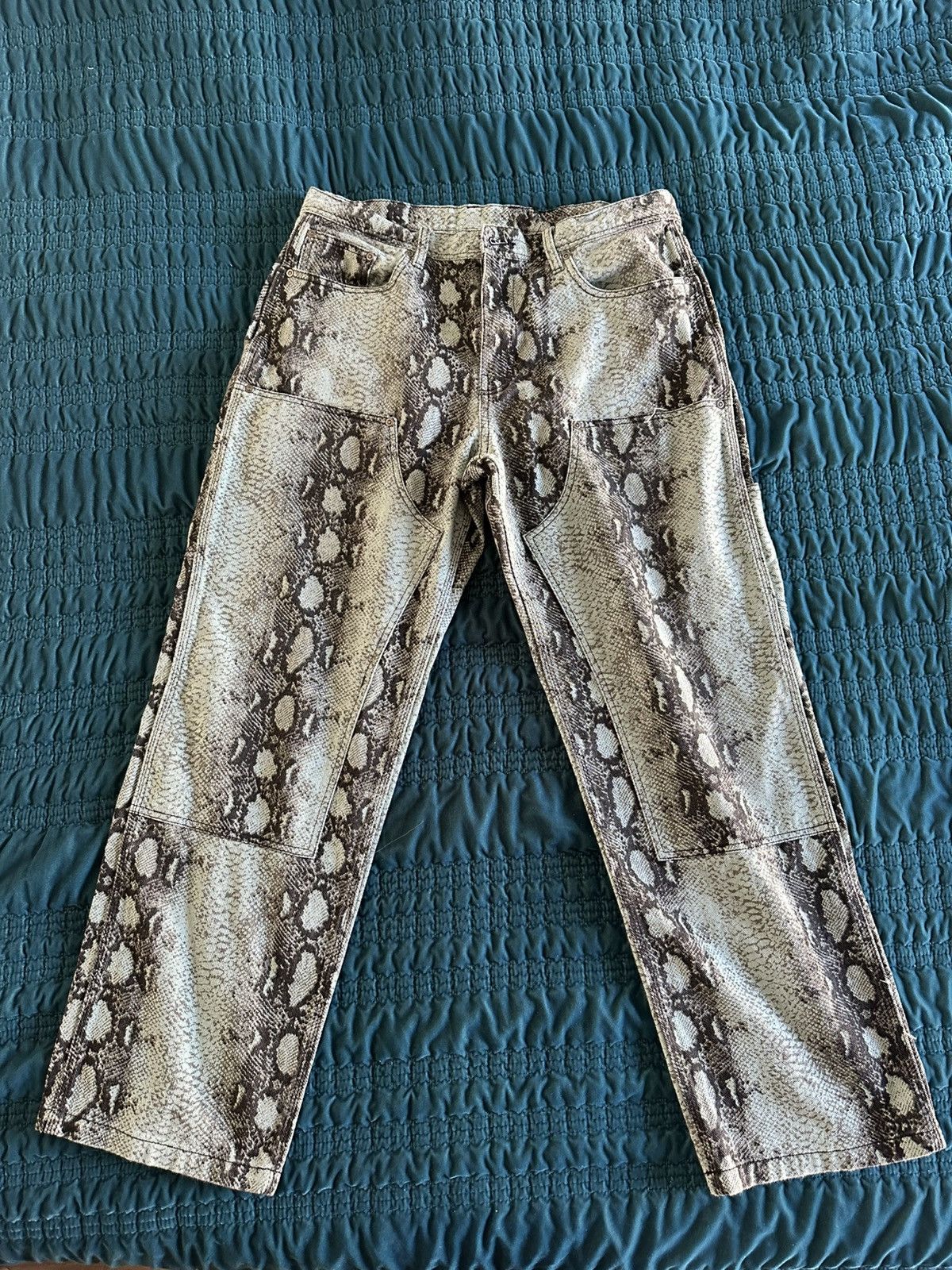Pleasures Pleasures Snakeskin Denim Size US 34 / EU 50 - 1 Thumbnail
