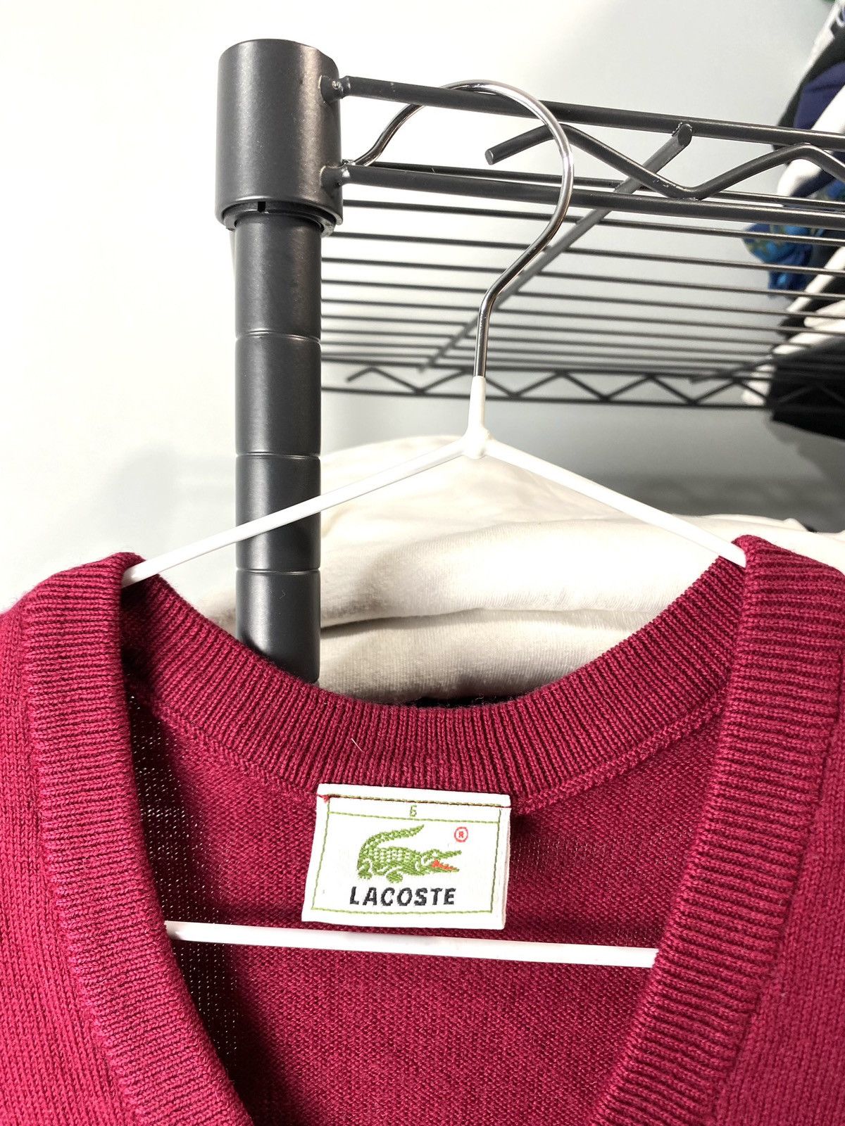 Lacoste 💥90’s Rare! Vintage Lacoste Cardigan Sweater Vneck Knit Size US L / EU 52-54 / 3 - 5 Thumbnail