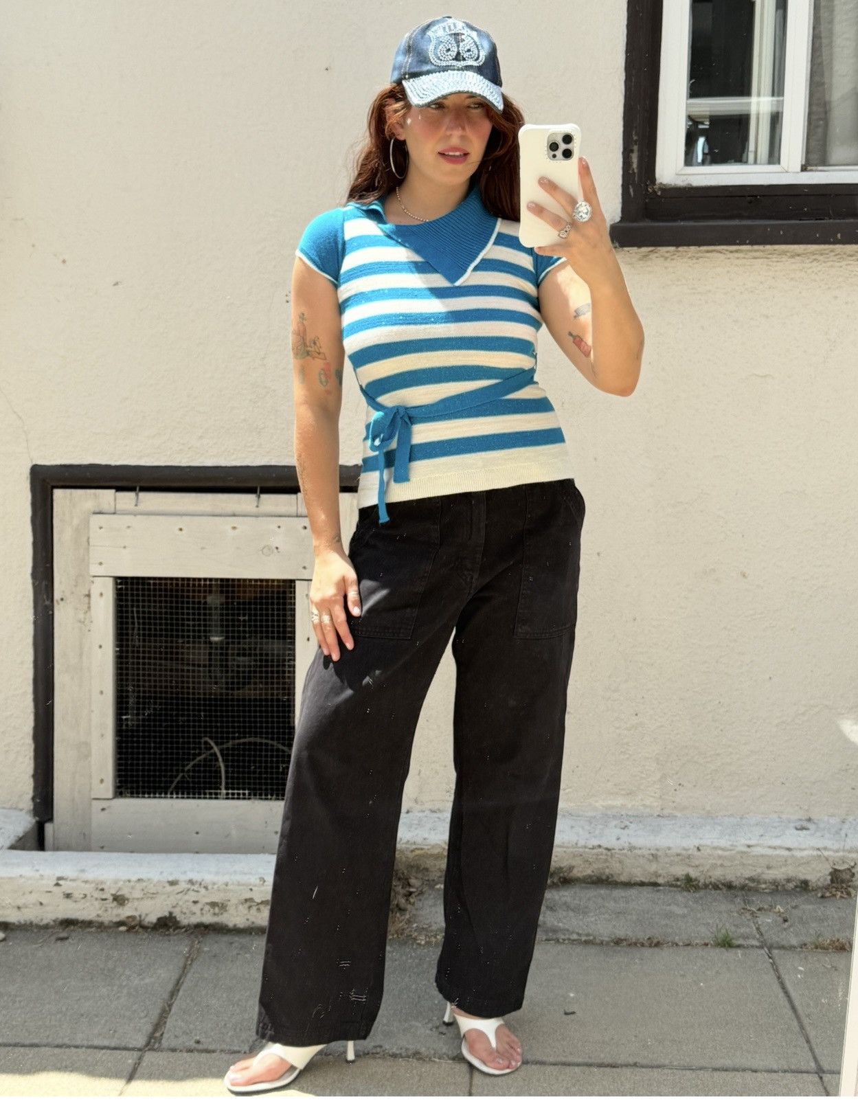 Vintage ★ Y2K Sparkly Sweater Top – Size S/M ★ Size M / US 6-8 / IT 42-44 - 2 Thumbnail