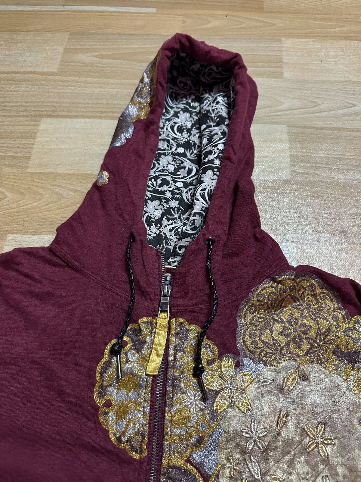 Japanese Brand Rare 🔥 Flowers Sukajan Hoodie Design Size US M / EU 48-50 / 2 - 4 Thumbnail