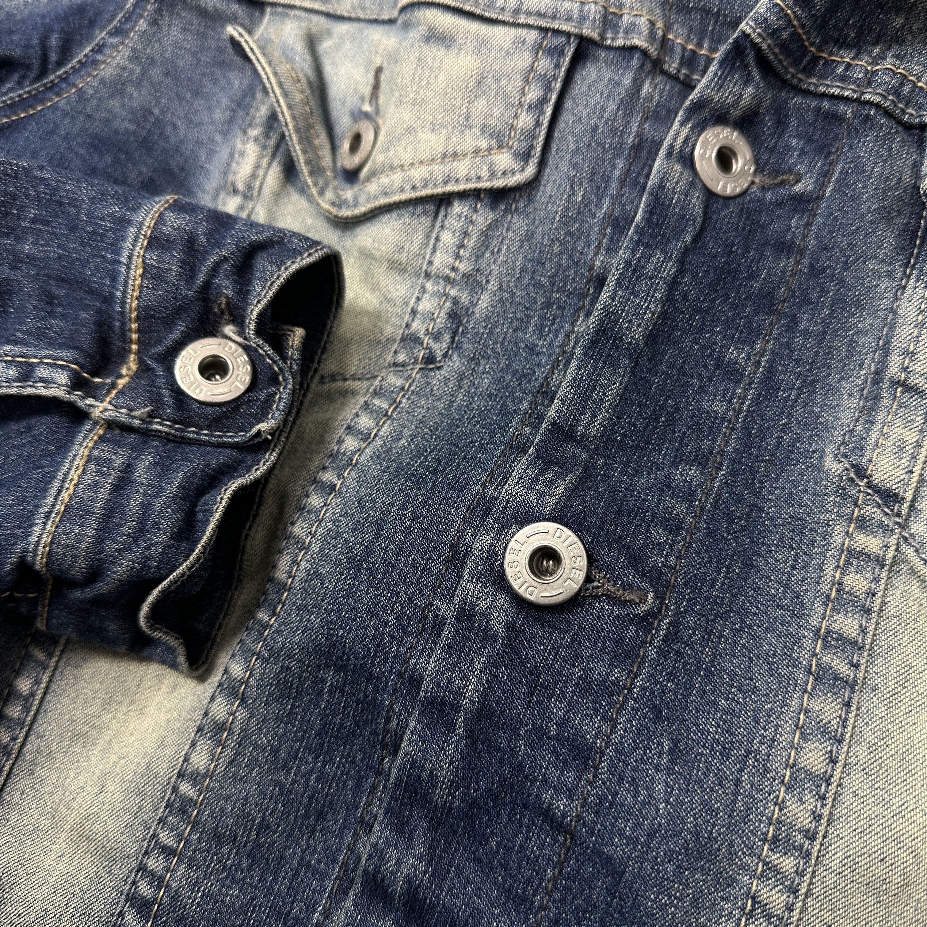 Diesel Vintage Denim Streetwear Diesel Washed Jeans Jacket 00s Size M / US 6-8 / IT 42-44 - 5 Thumbnail