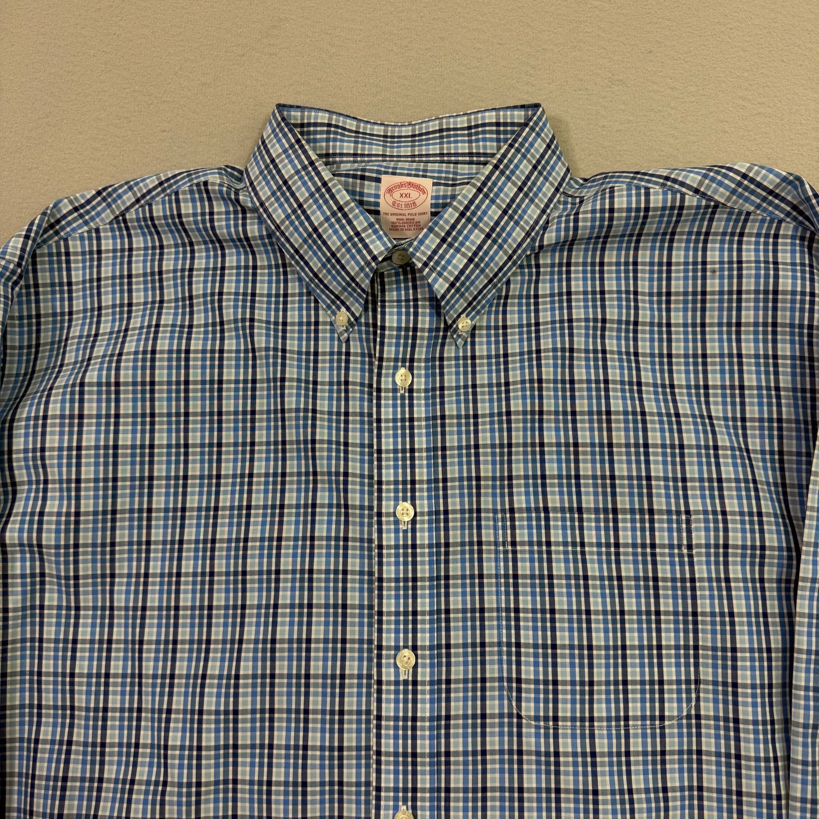Brooks Brothers Brooks Brothers Original Polo Button Down Shirt 2XL Blue Size US XXL / EU 58 / 5 - 2 Thumbnail