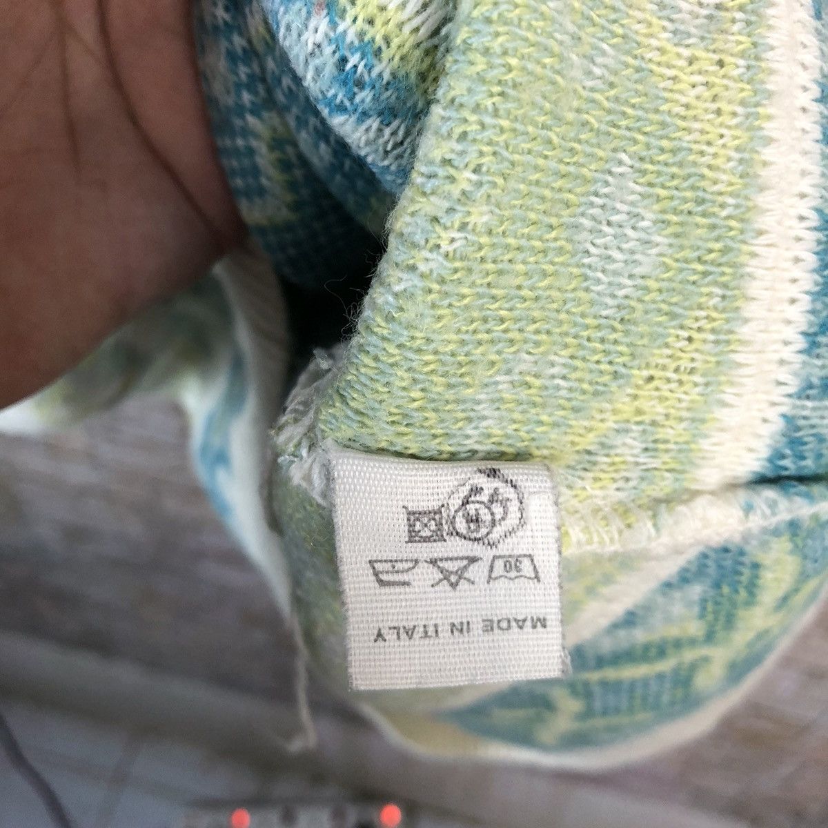 Homespun Knitwear × OVER THE STRiPES Italian designer vintage Stripe art Green Knitwear #A1047 Size S / US 4 / IT 40 - 10 Thumbnail