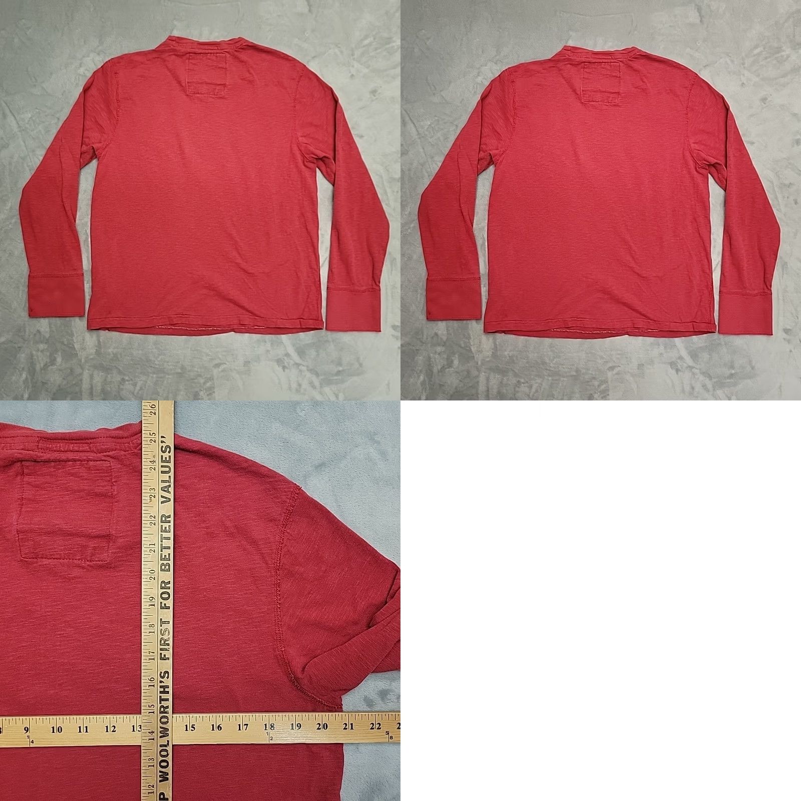 American Eagle Outfitters American Eagle Outfitters Shirt Mens L Red Long Sleeve Crewneck Y2K Retro TEE Size US L / EU 52-54 / 3 - 8 Thumbnail