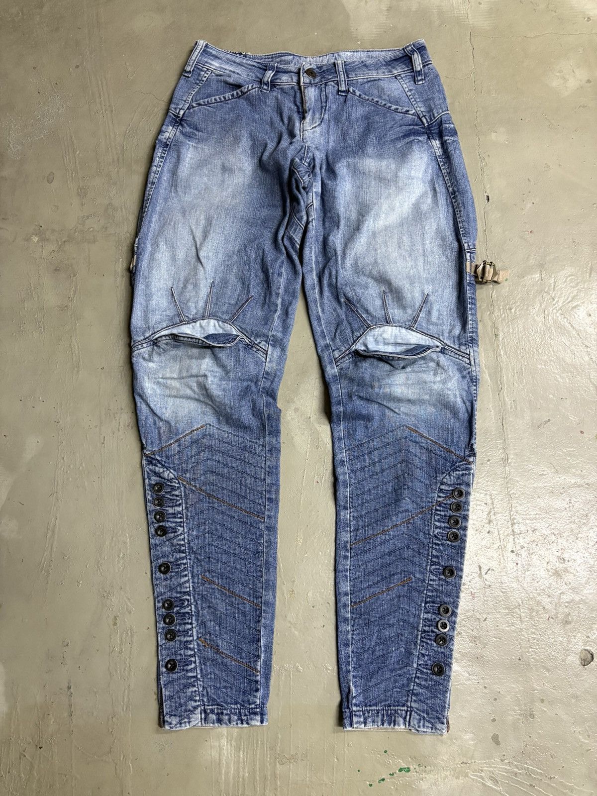 Marithe + Francois Girbaud Vintage Buckle Back Marithe+Francois Girbaud Y2K Capri Jeans Size US 28 / EU 44 - 1 Thumbnail
