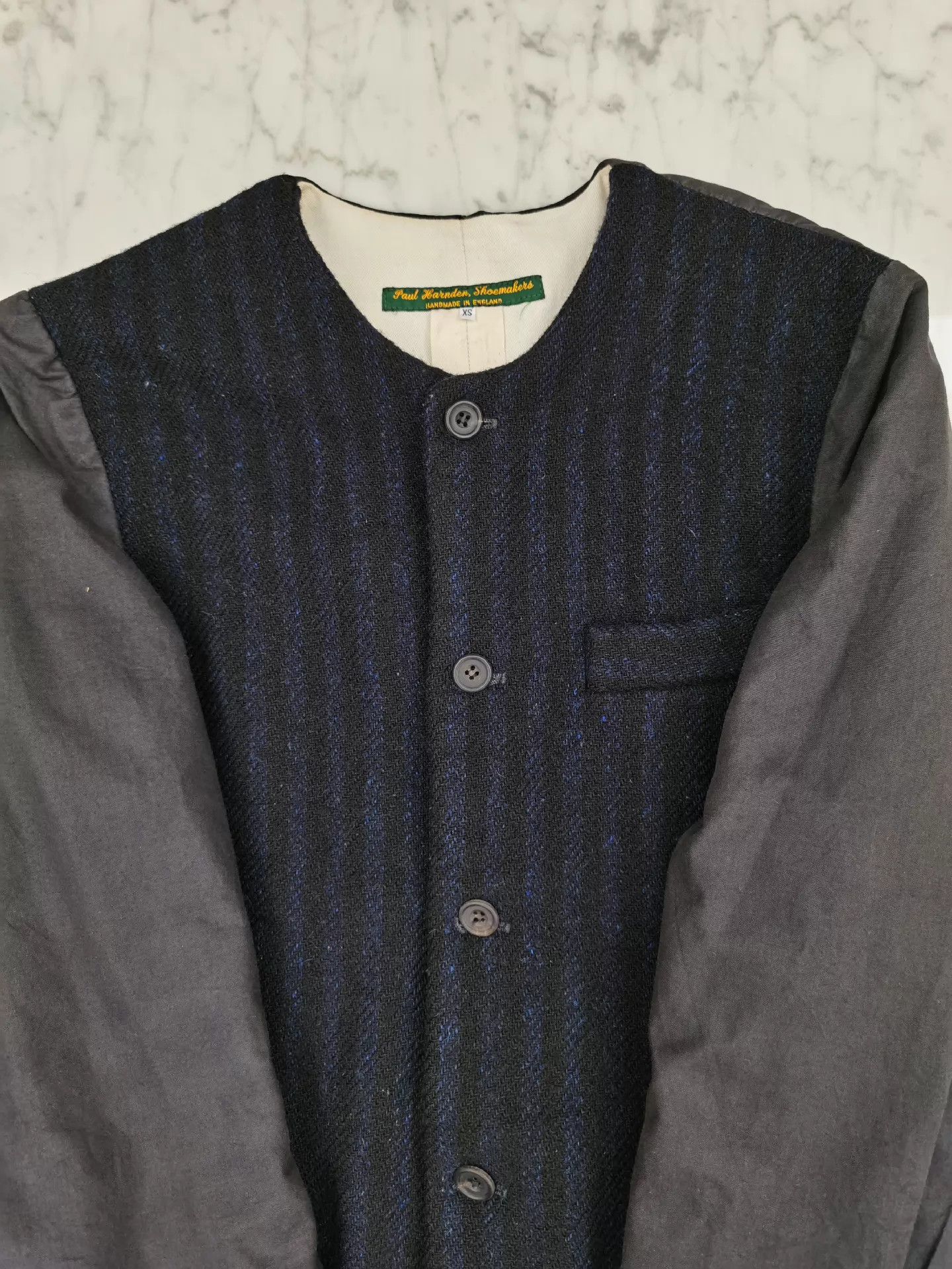 Paul Harnden Shoemakers Paul Harnden Collarless Color Blocked XS Jacket (Hidden) Size US XS / EU 42 / 0 - 7 Thumbnail