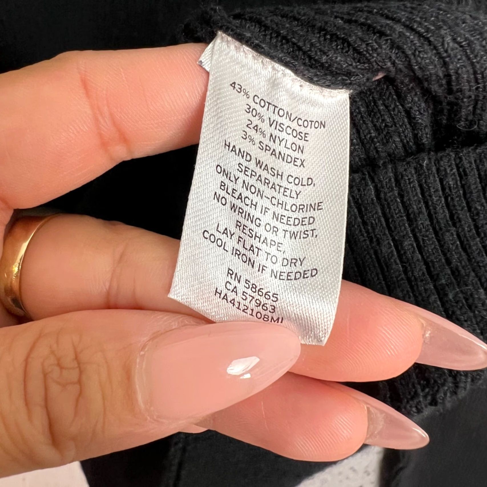 Vintage VINTAGE Halogen Women's Sweater Knit Long Sleeve Pullover Size L Black Ribbed Cotton Viscose Size L / US 10 / IT 46 - 4 Thumbnail