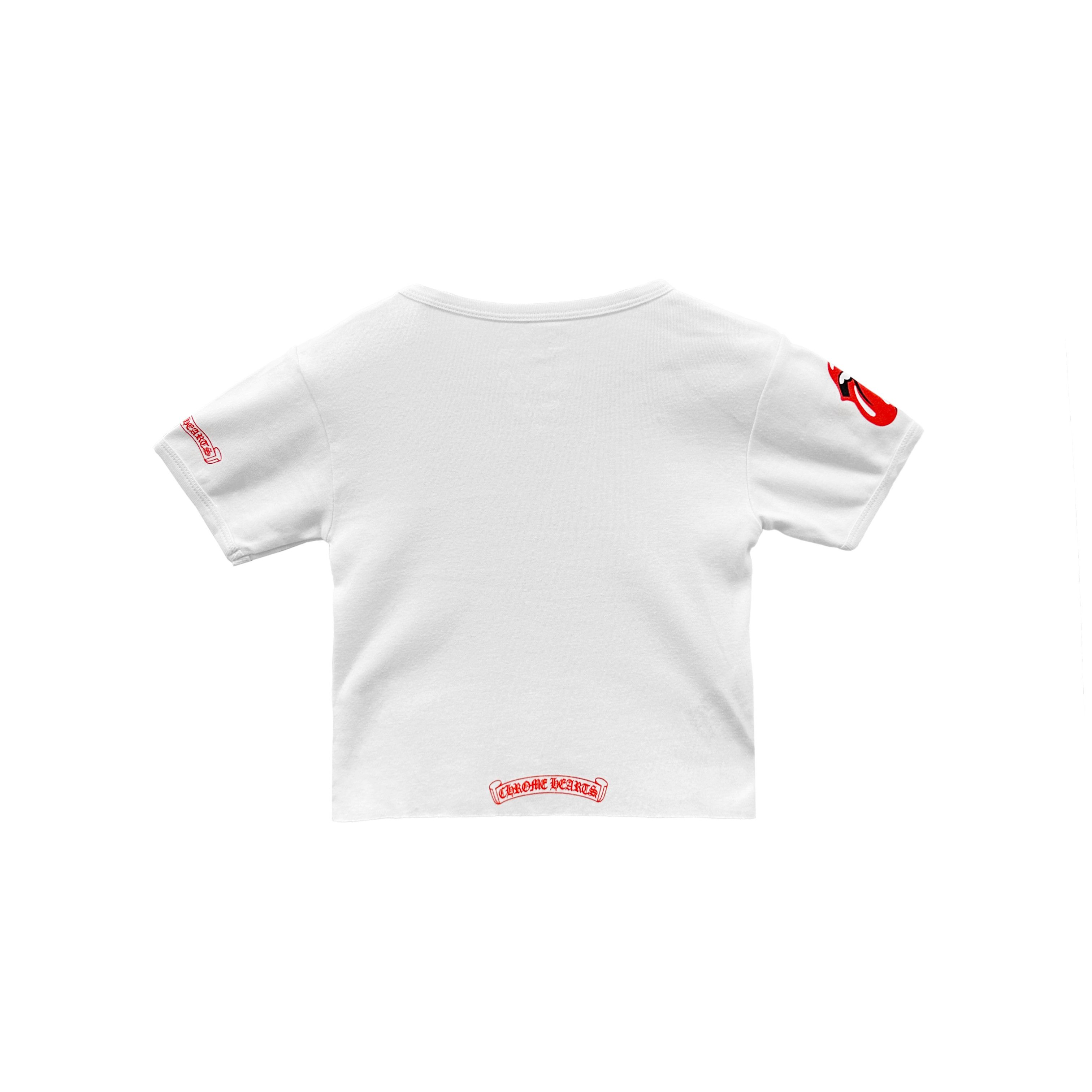 Chrome Hearts Chrome Hearts Rolling Stones Neck Crop Top Short Sleeve Tee Size ONE SIZE - 2 Thumbnail