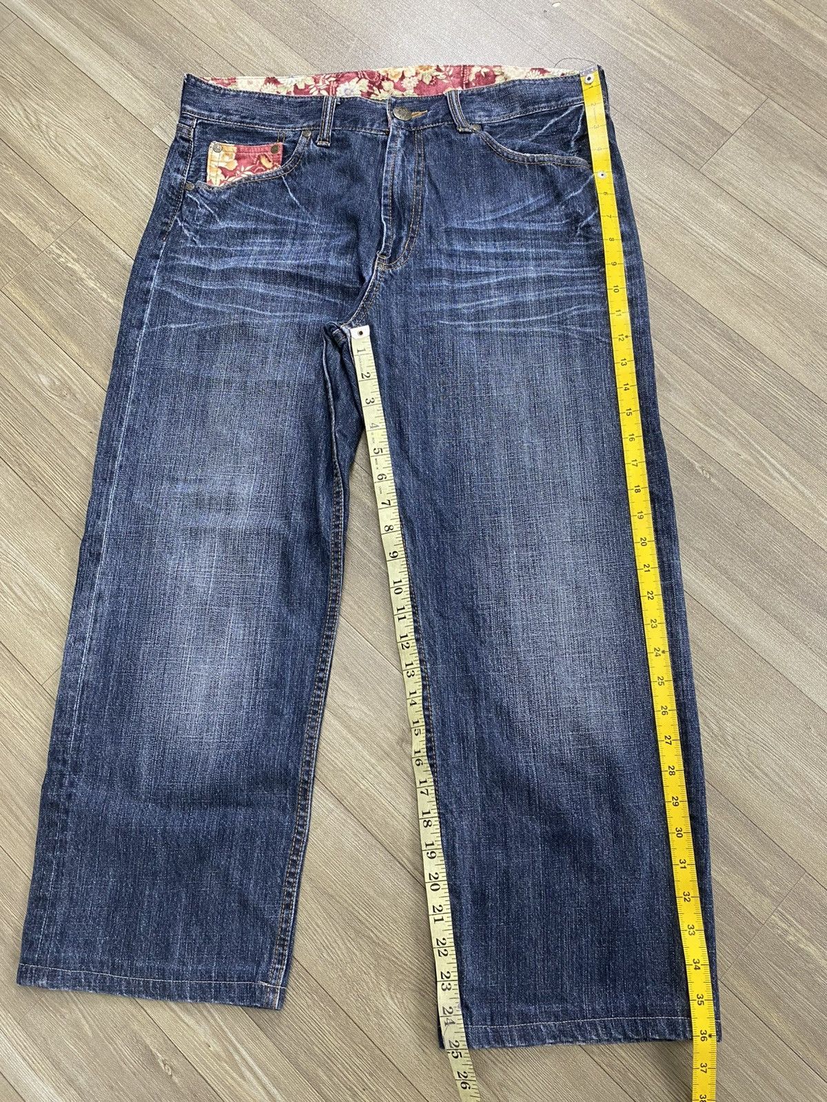 Japanese Brand 2000s Karakuri Tamashii Ed Hardy Style Embroidery Koi Jeans Size US 32 / EU 48 - 19 Thumbnail