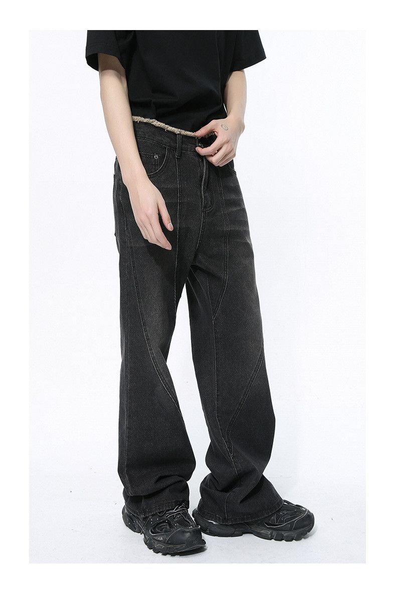 Japanese Brand × Jean Black Raw Waist Flared Jeans Size US 32 / EU 48 - 3 Thumbnail